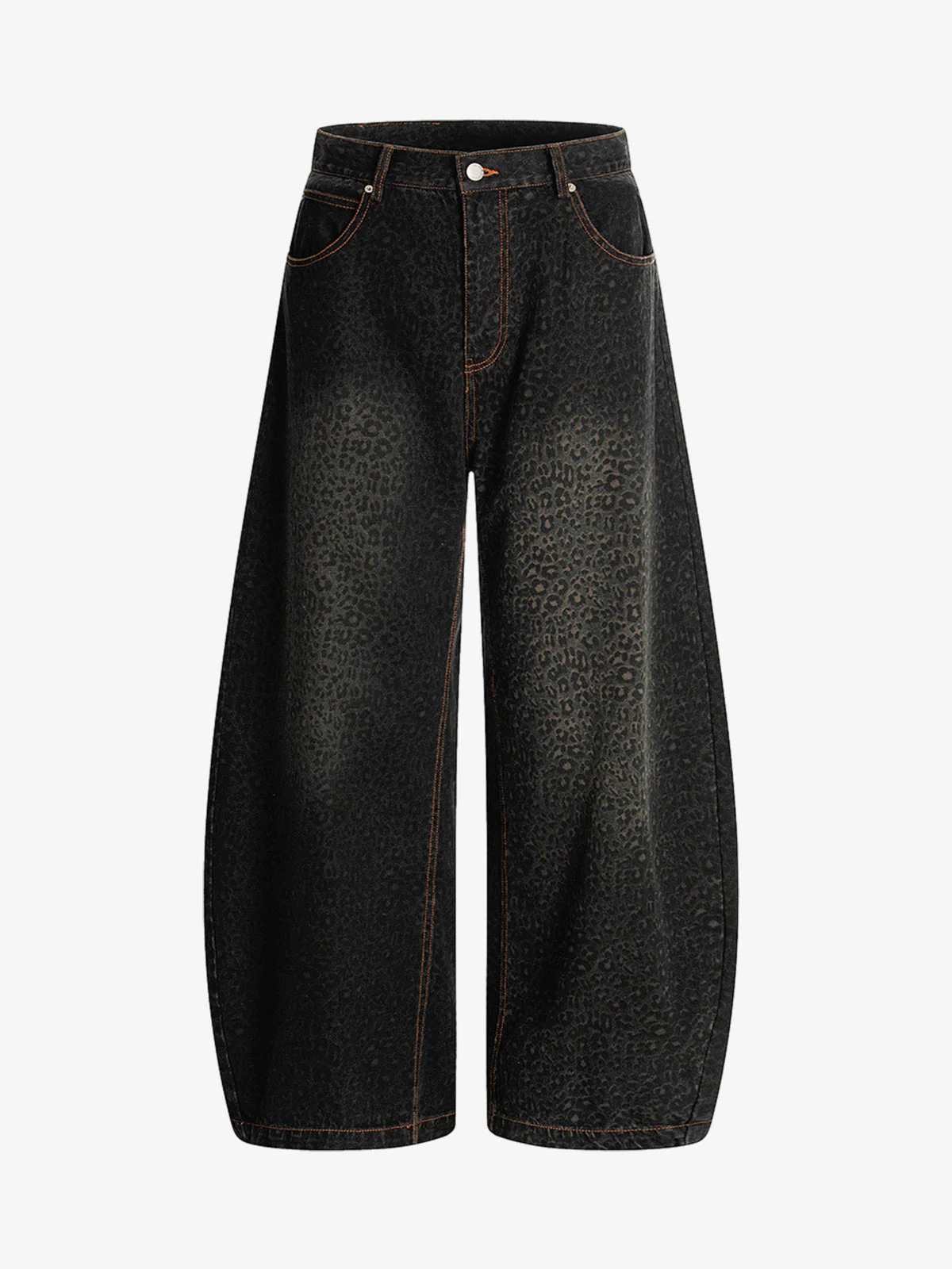 Denim Street Leopard Print Barrel Jeans - 2458 - Image 8
