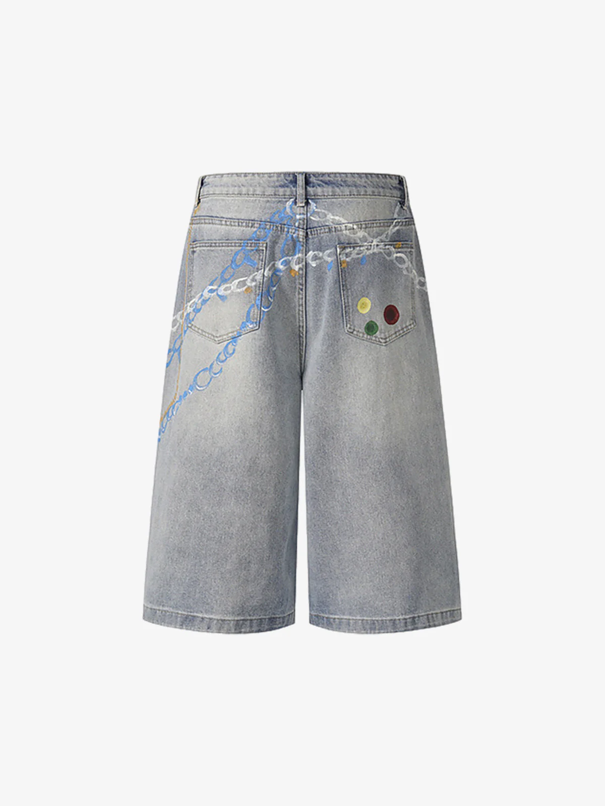 Street Painting Graffiti Denim Jorts - 2476 - Image 9