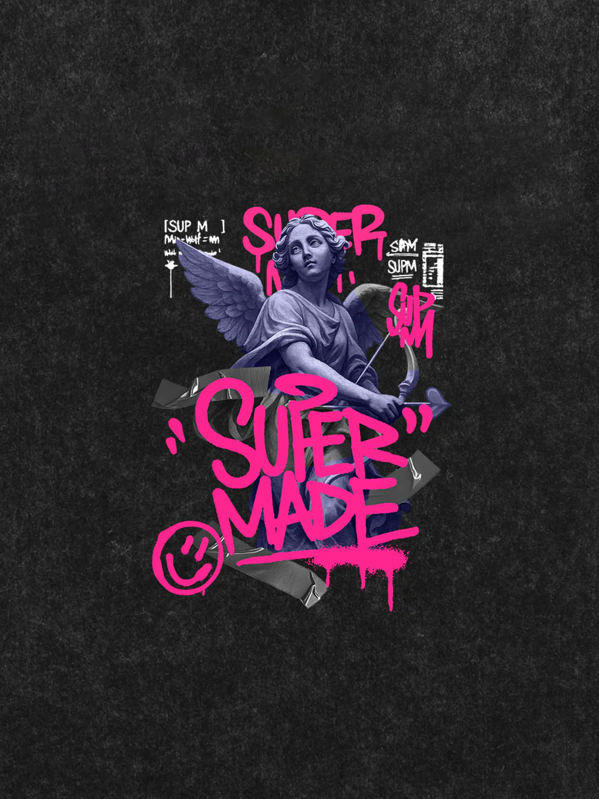 Street Pink Lucky Angel Graphic Design T-Shirt - Image 21