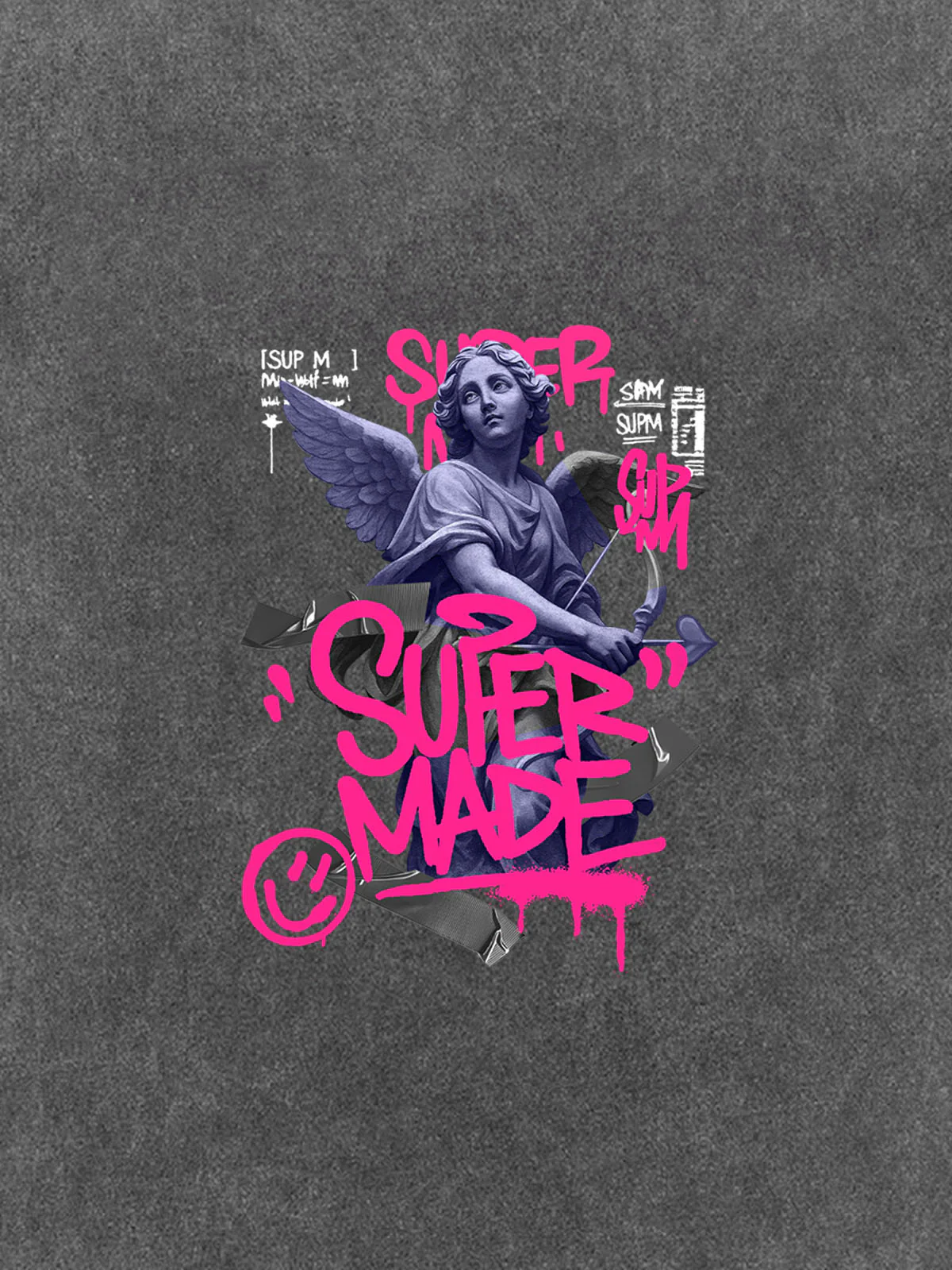 Street Pink Lucky Angel Graphic Design T-Shirt - Image 23