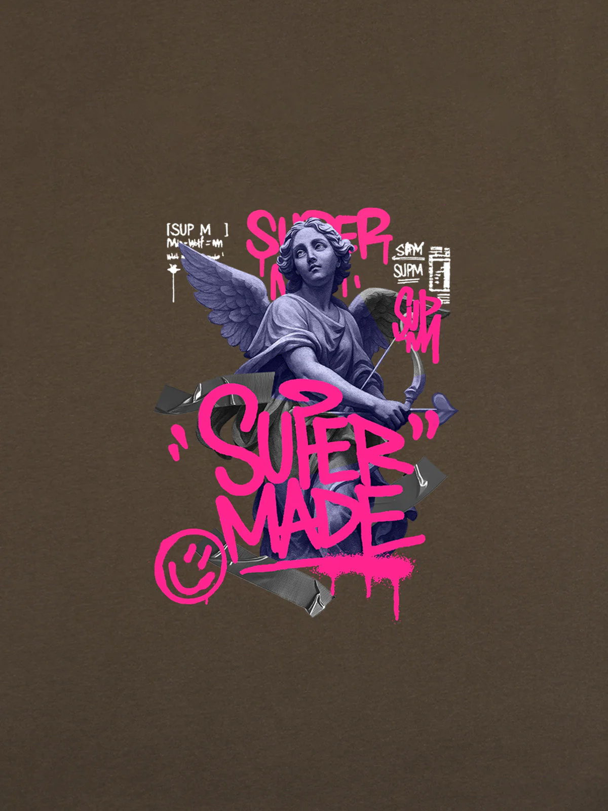 Street Pink Lucky Angel Graphic Design T-Shirt - Image 24