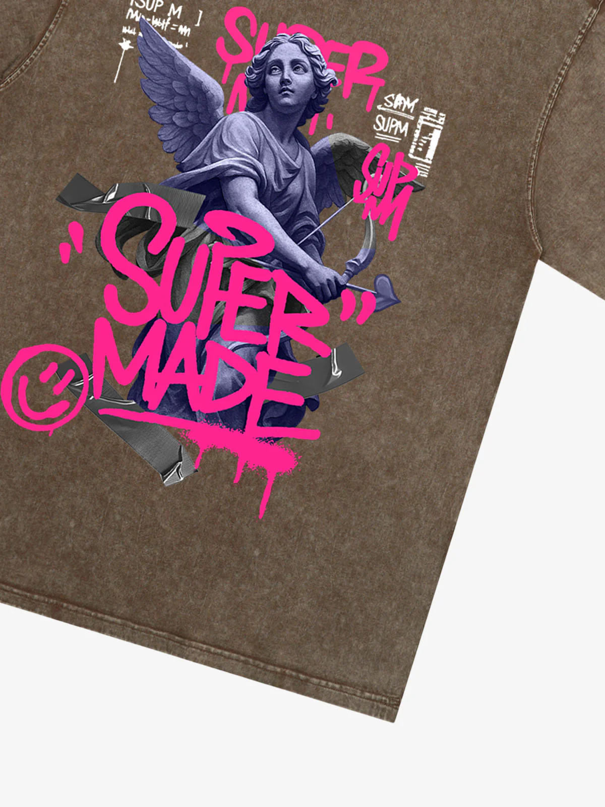 Street Pink Lucky Angel Graphic Design T-Shirt - Image 28