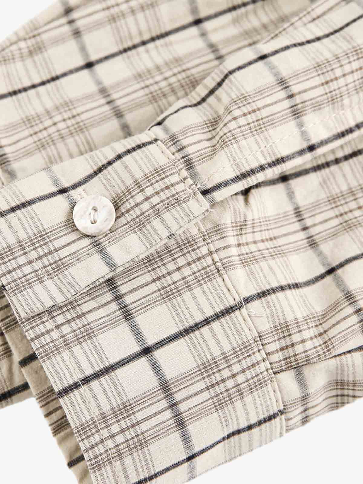 Street Print Lettering Plaid Long-Sleeve Shirt - Image 8