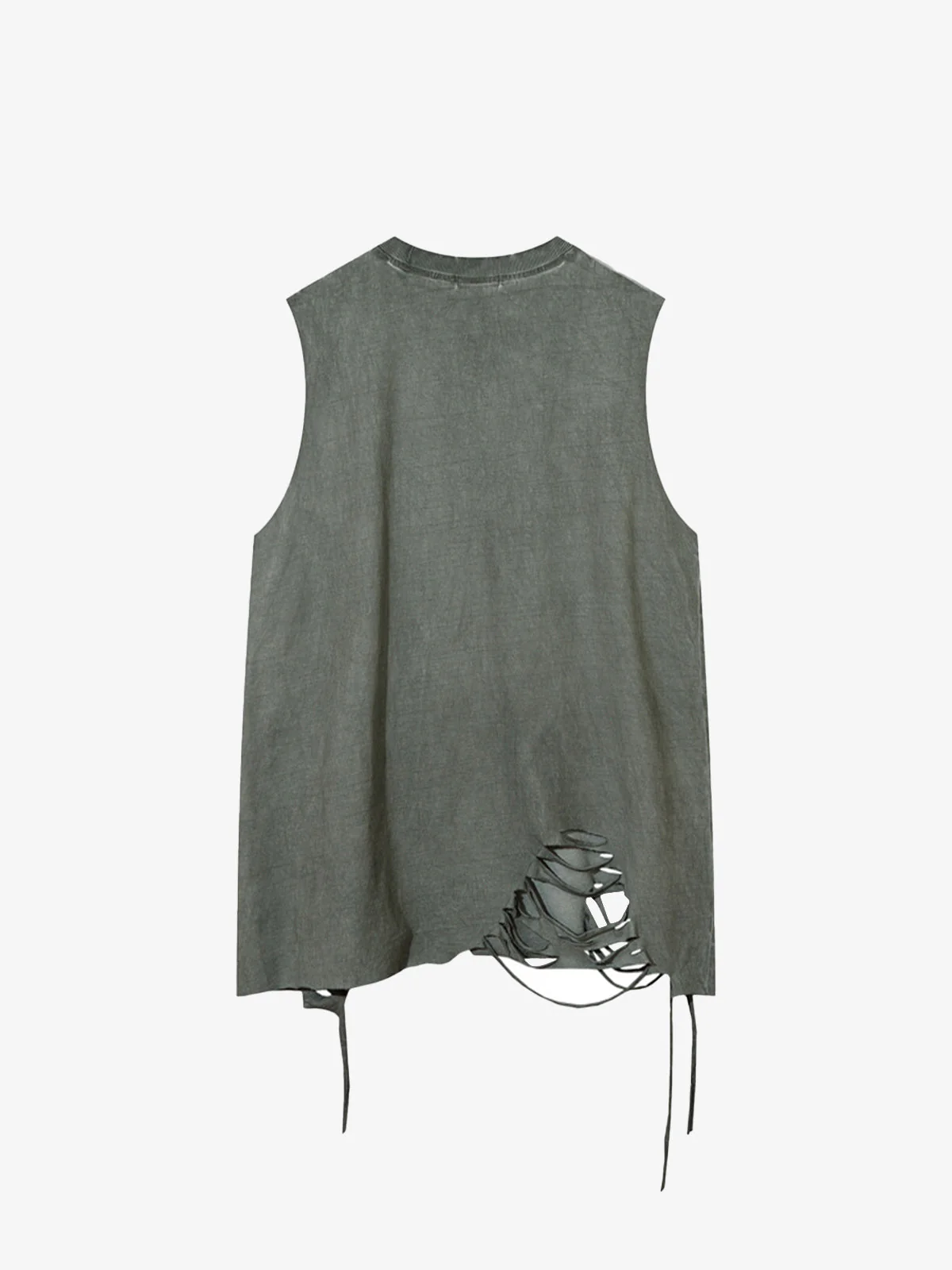 Street Ripped Vest with Detachable Necklace - Image 8
