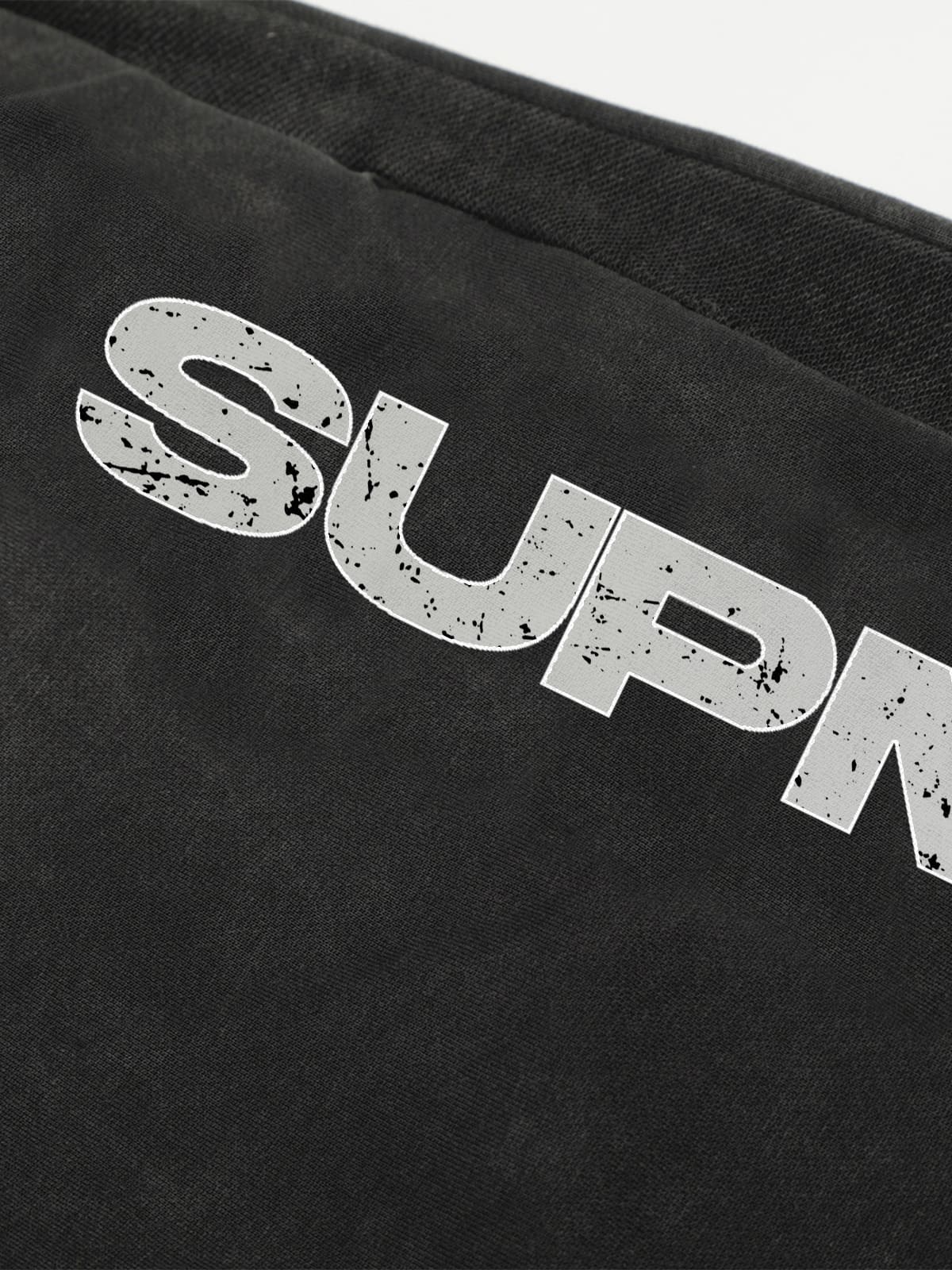 Street Washed Mottled Rivet Letter Print Baggy Sweatpants - Image 5