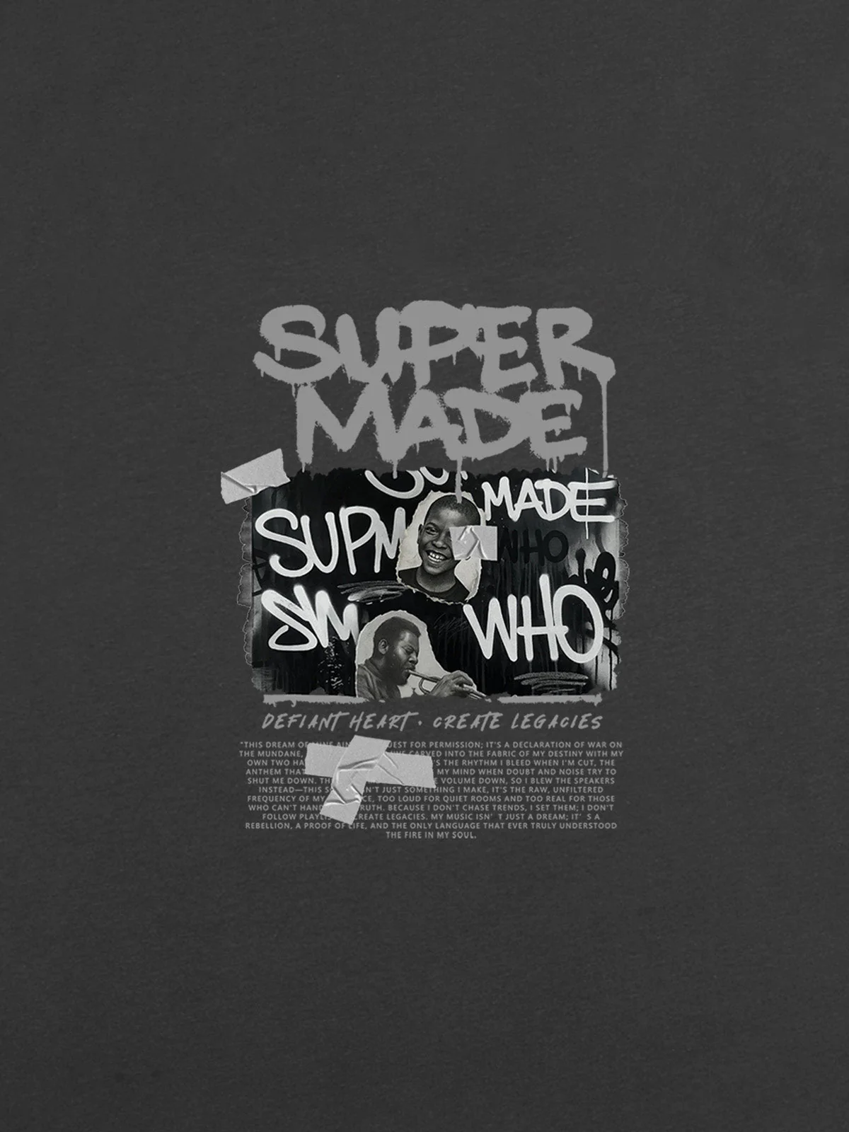 Streetwear Graffiti Character Collage Graphic T-Shirt - Image 17