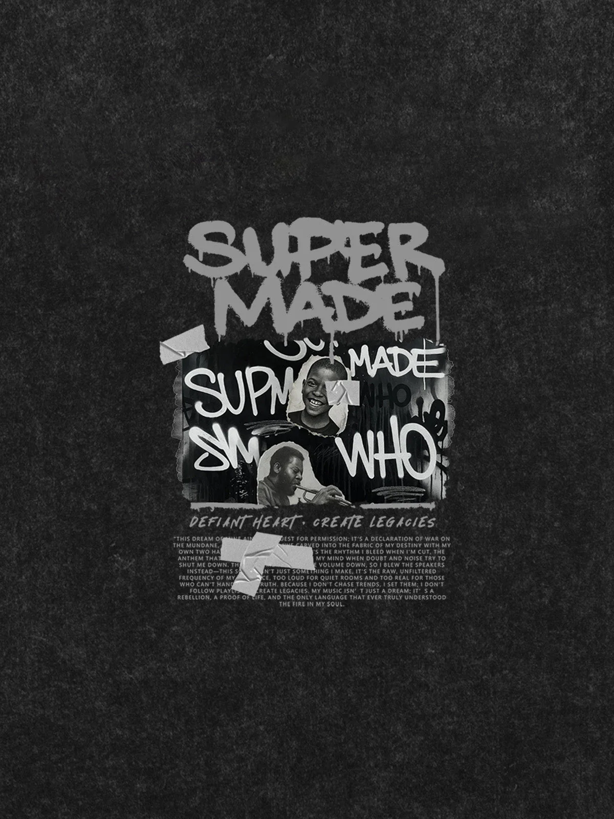 Streetwear Graffiti Character Collage Graphic T-Shirt - Image 18