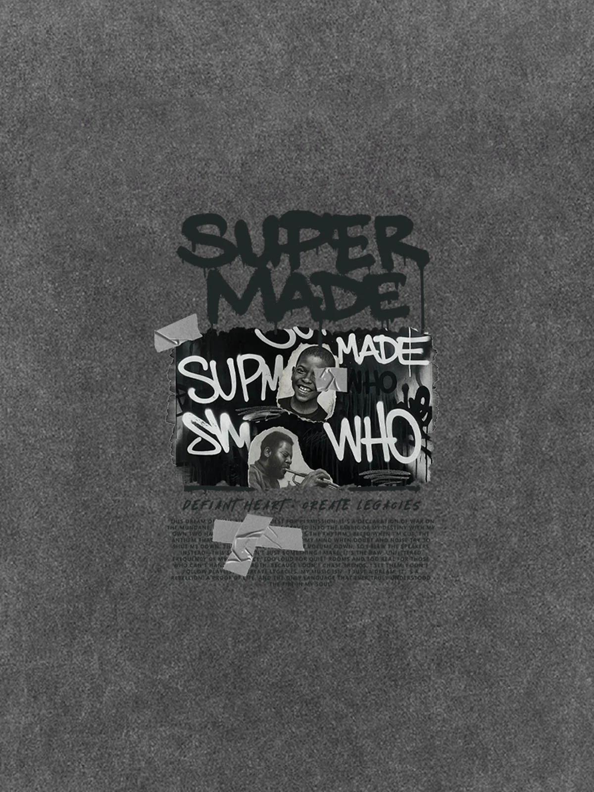 Streetwear Graffiti Character Collage Graphic T-Shirt - Image 19