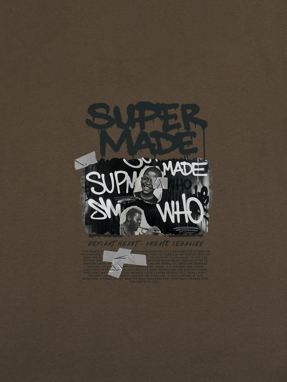 Streetwear Graffiti Character Collage Graphic T-Shirt - Image 21