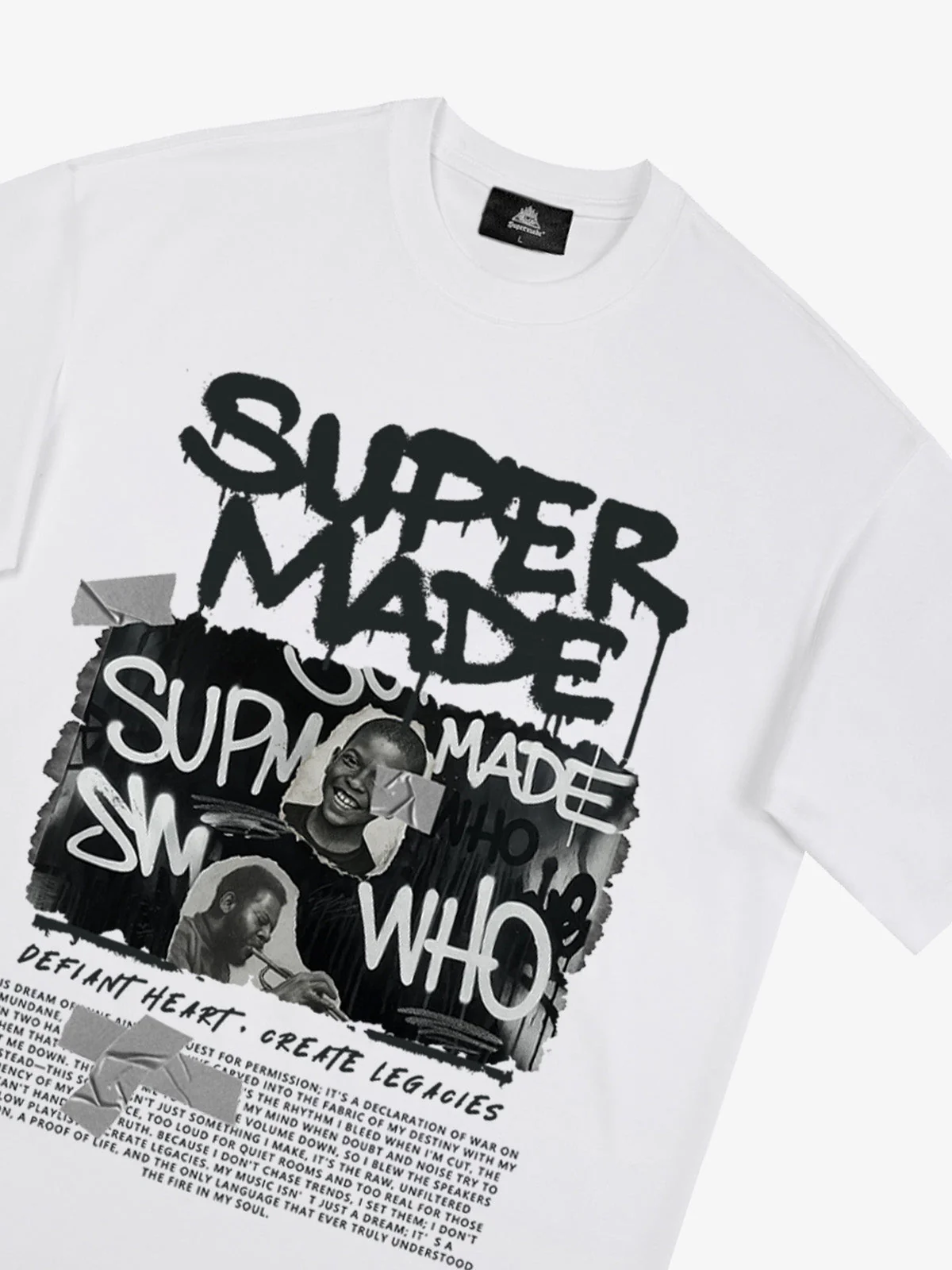 Streetwear Graffiti Character Collage Graphic T-Shirt - Image 22