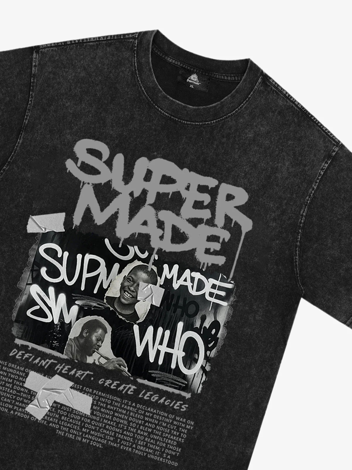 Streetwear Graffiti Character Collage Graphic T-Shirt - Image 24