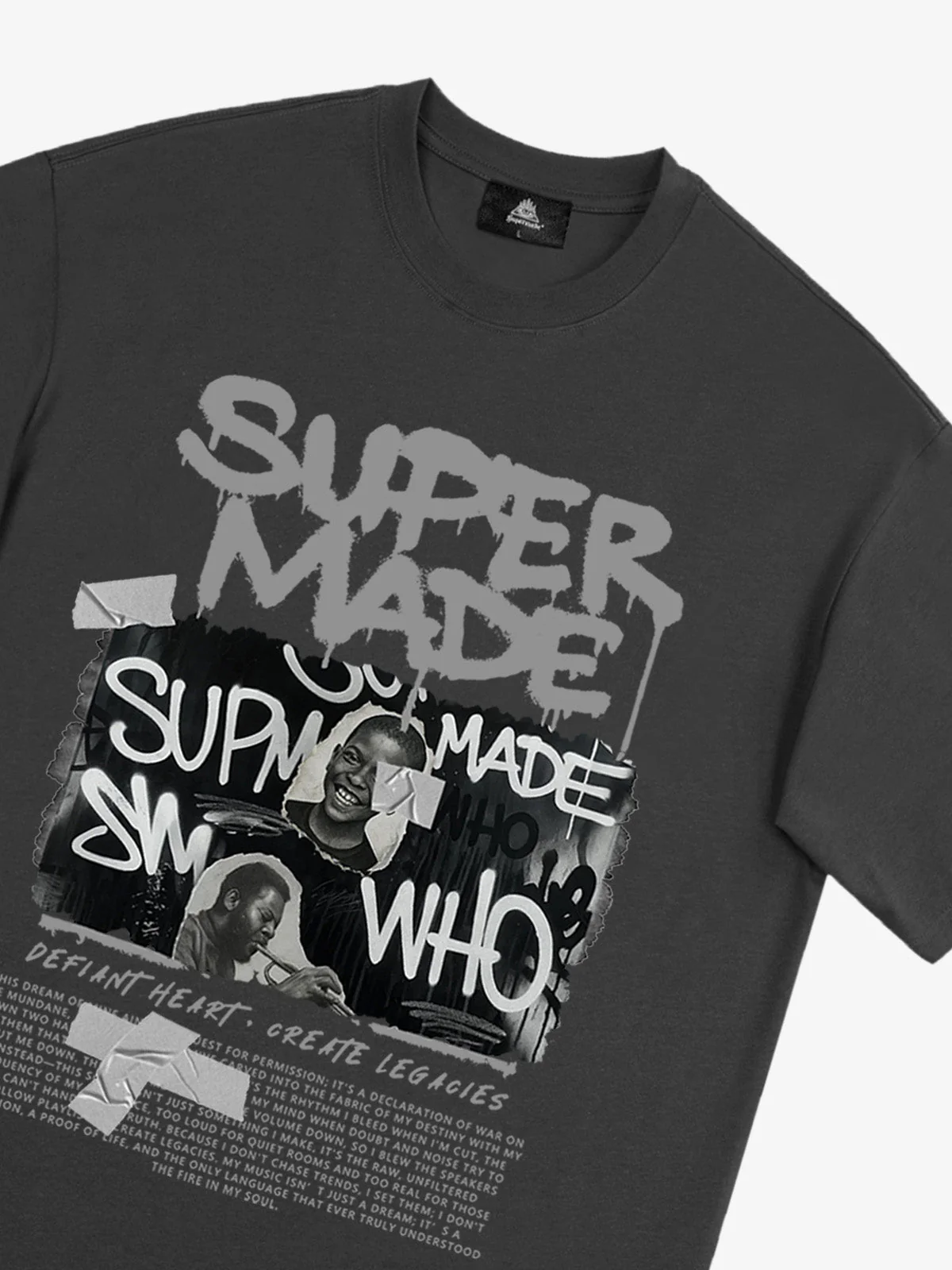 Streetwear Graffiti Character Collage Graphic T-Shirt - Image 25