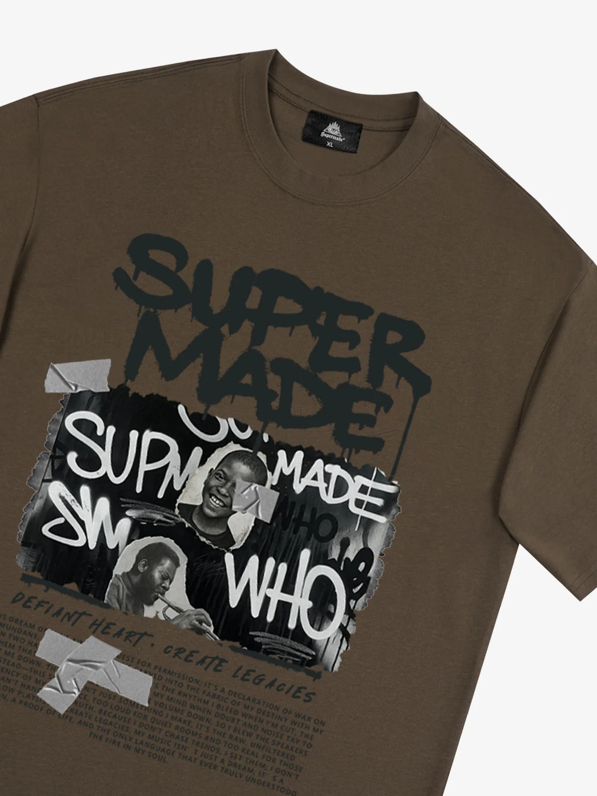 Streetwear Graffiti Character Collage Graphic T-Shirt - Image 28