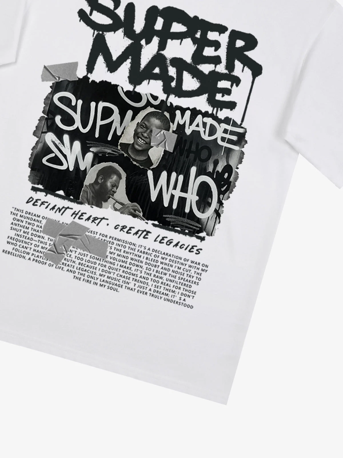 Streetwear Graffiti Character Collage Graphic T-Shirt - Image 29