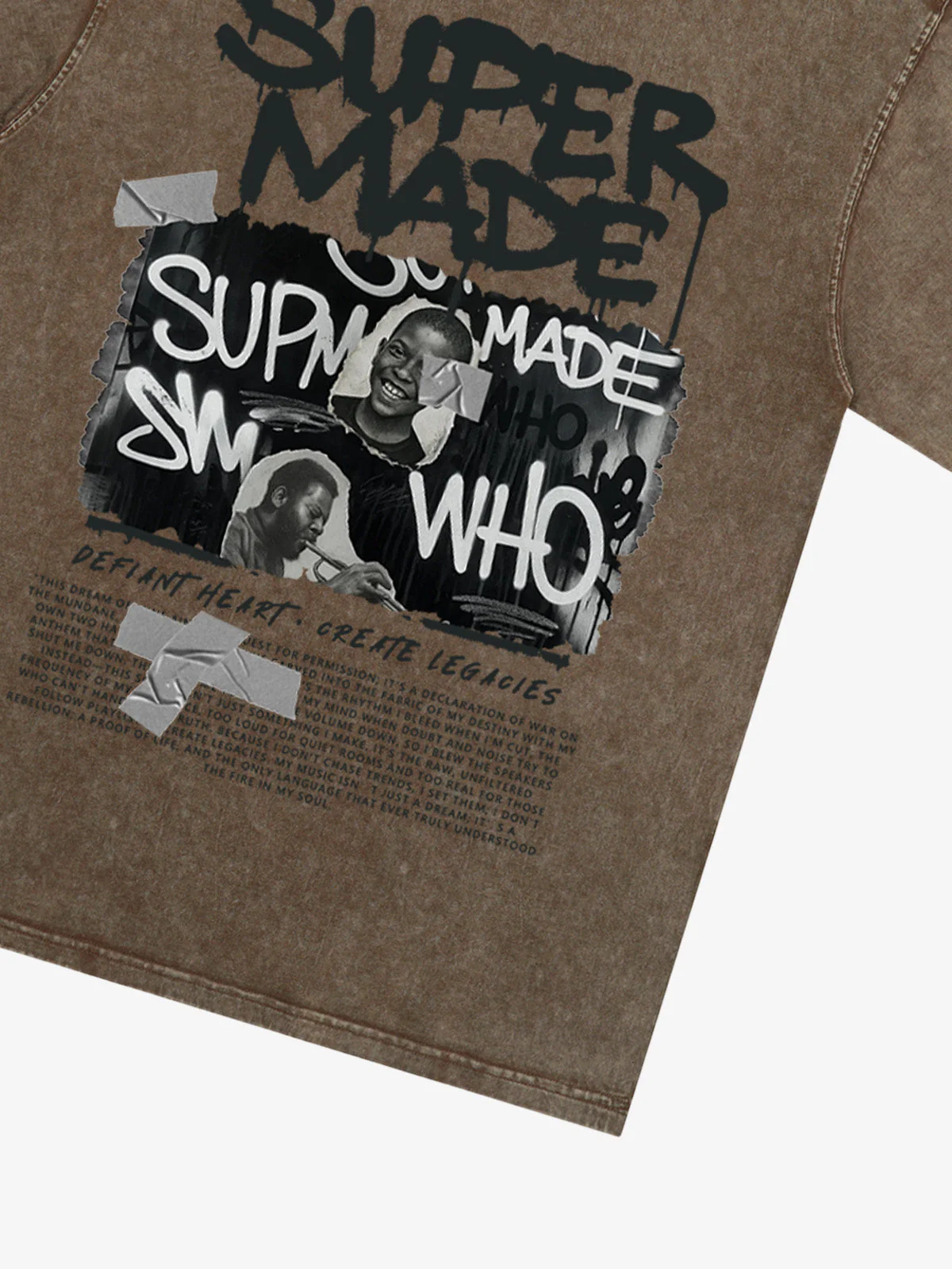 Streetwear Graffiti Character Collage Graphic T-Shirt - Image 34
