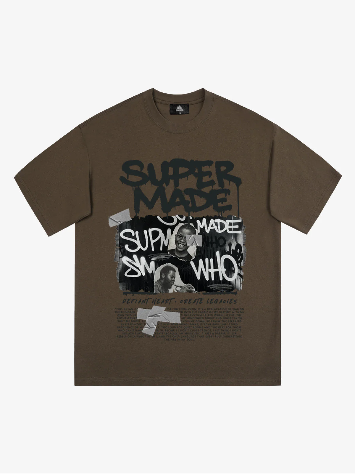 Streetwear Graffiti Character Collage Graphic T-Shirt - Image 7