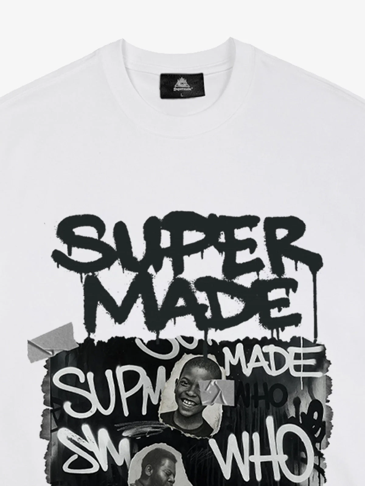 Streetwear Graffiti Character Collage Graphic T-Shirt - Image 8