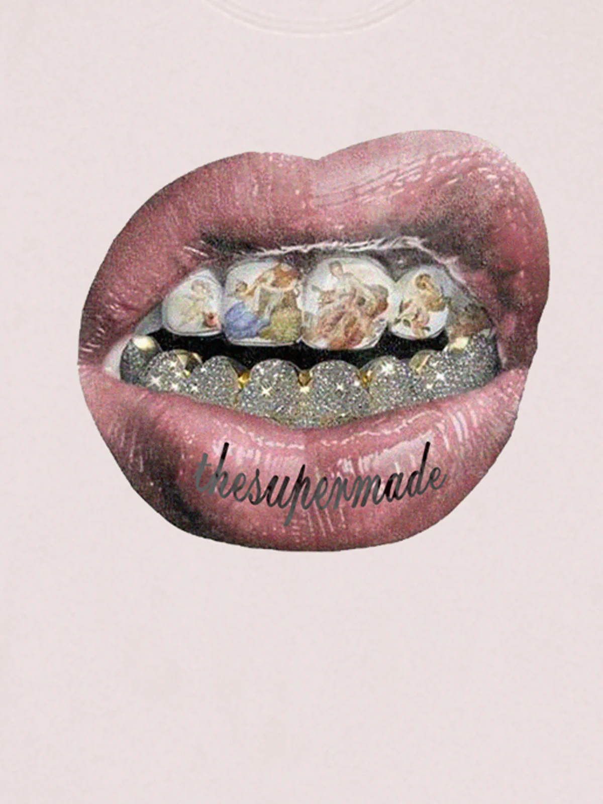 Streetwear Hip-Hop Gold Mouth Print Sweatshirt - Image 4