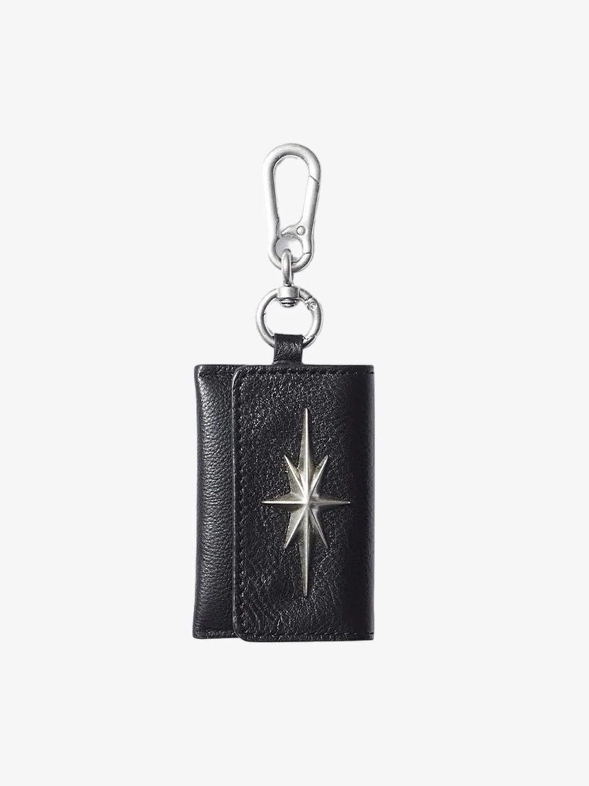 Streetwear Star Emblem Leather&Leopard Keychain Card Holder
