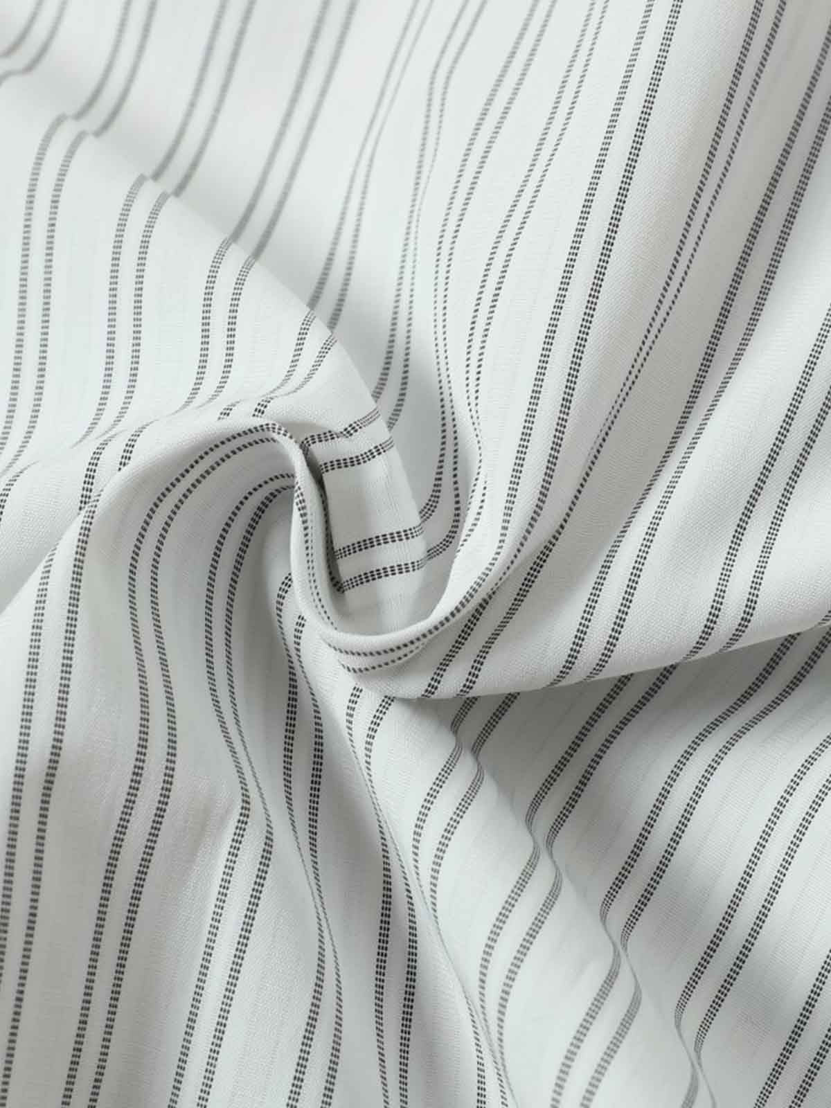 Striped Puppy Graphic Cotton Linen Shirt - Image 5