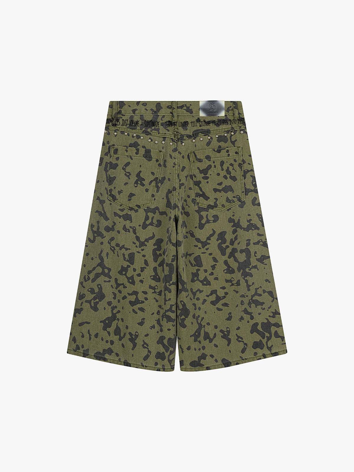 Studded Camo Wide-Leg Jorts - Image 2
