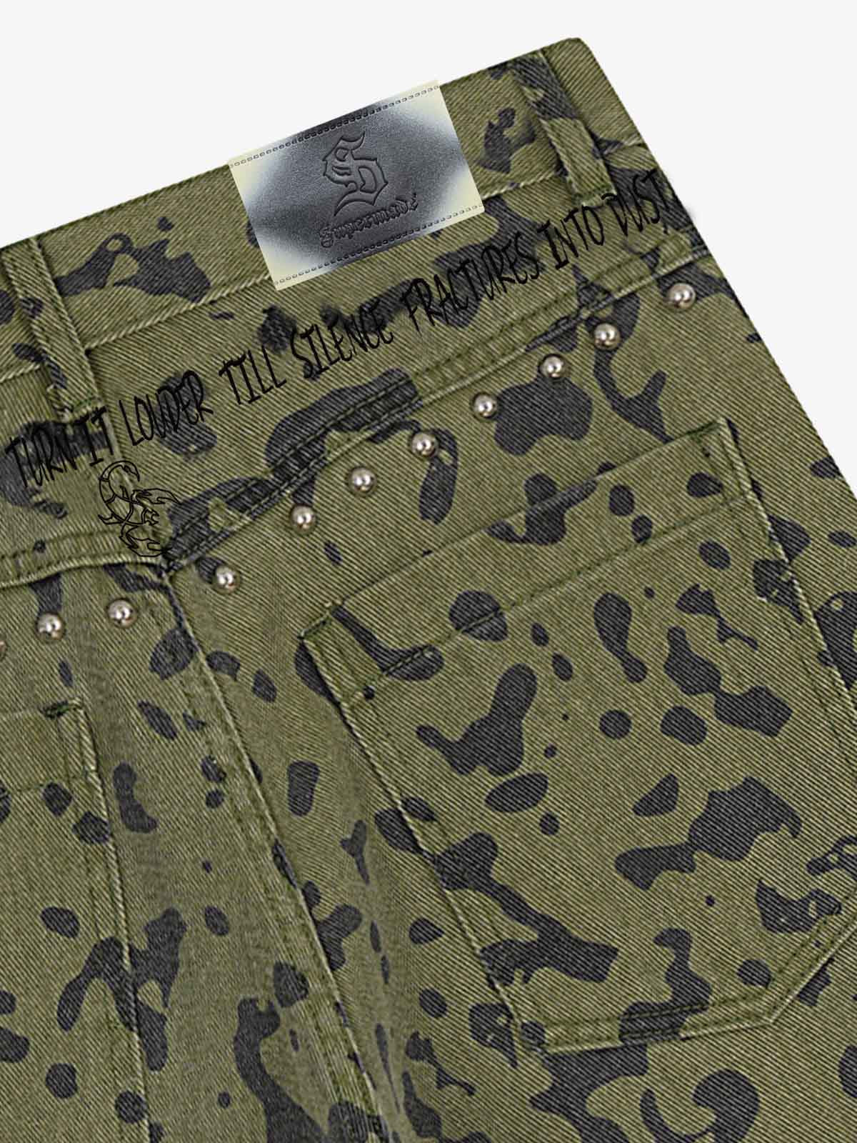 Studded Camo Wide-Leg Jorts - Image 5