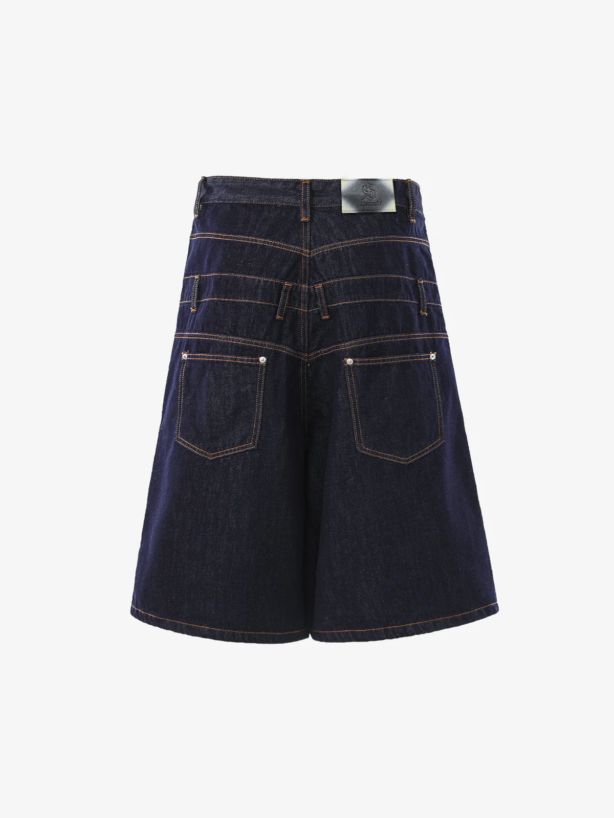 Studded Double-Waist Wide-Leg Jorts - Image 2