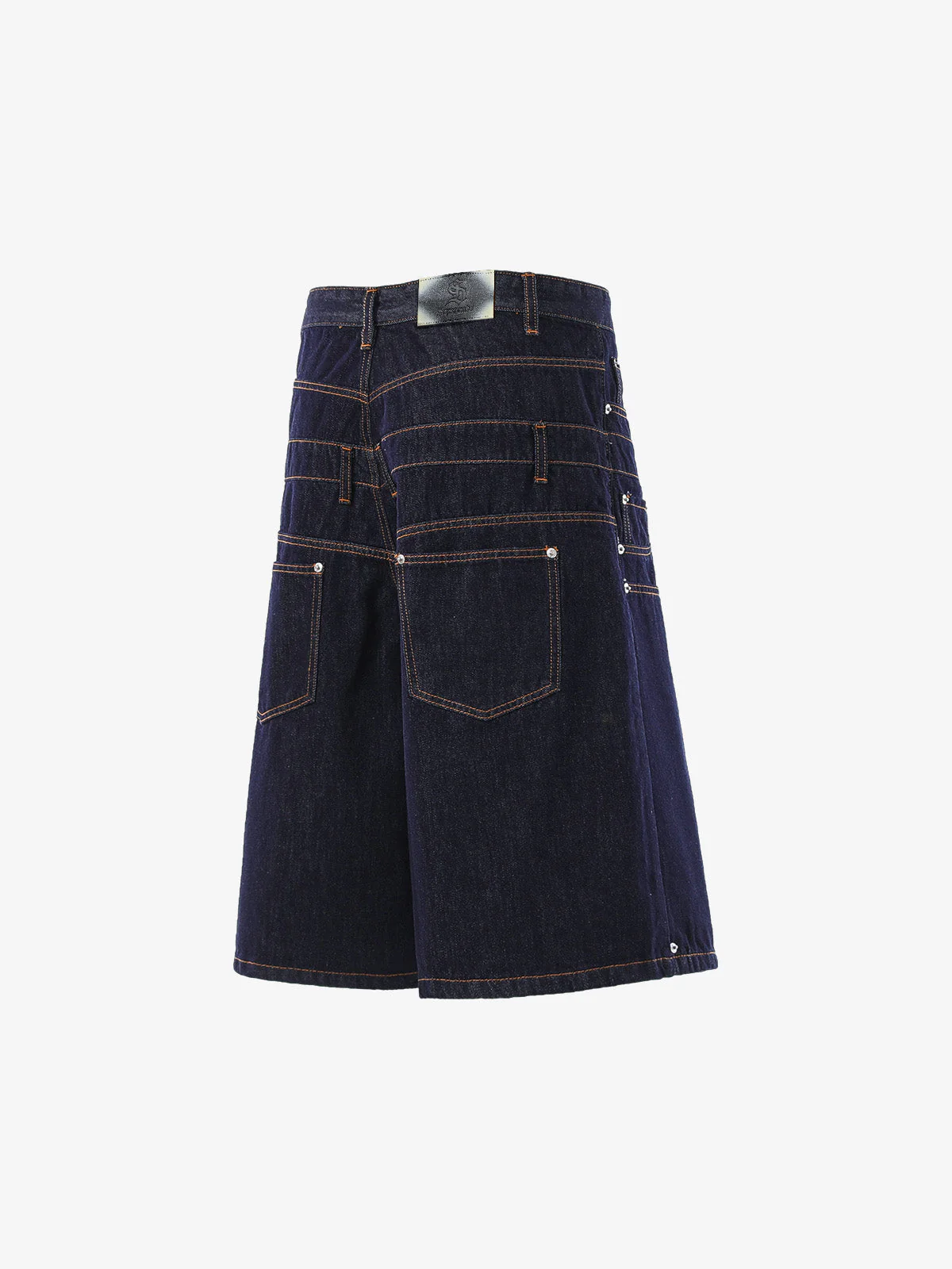 Studded Double-Waist Wide-Leg Jorts - Image 3