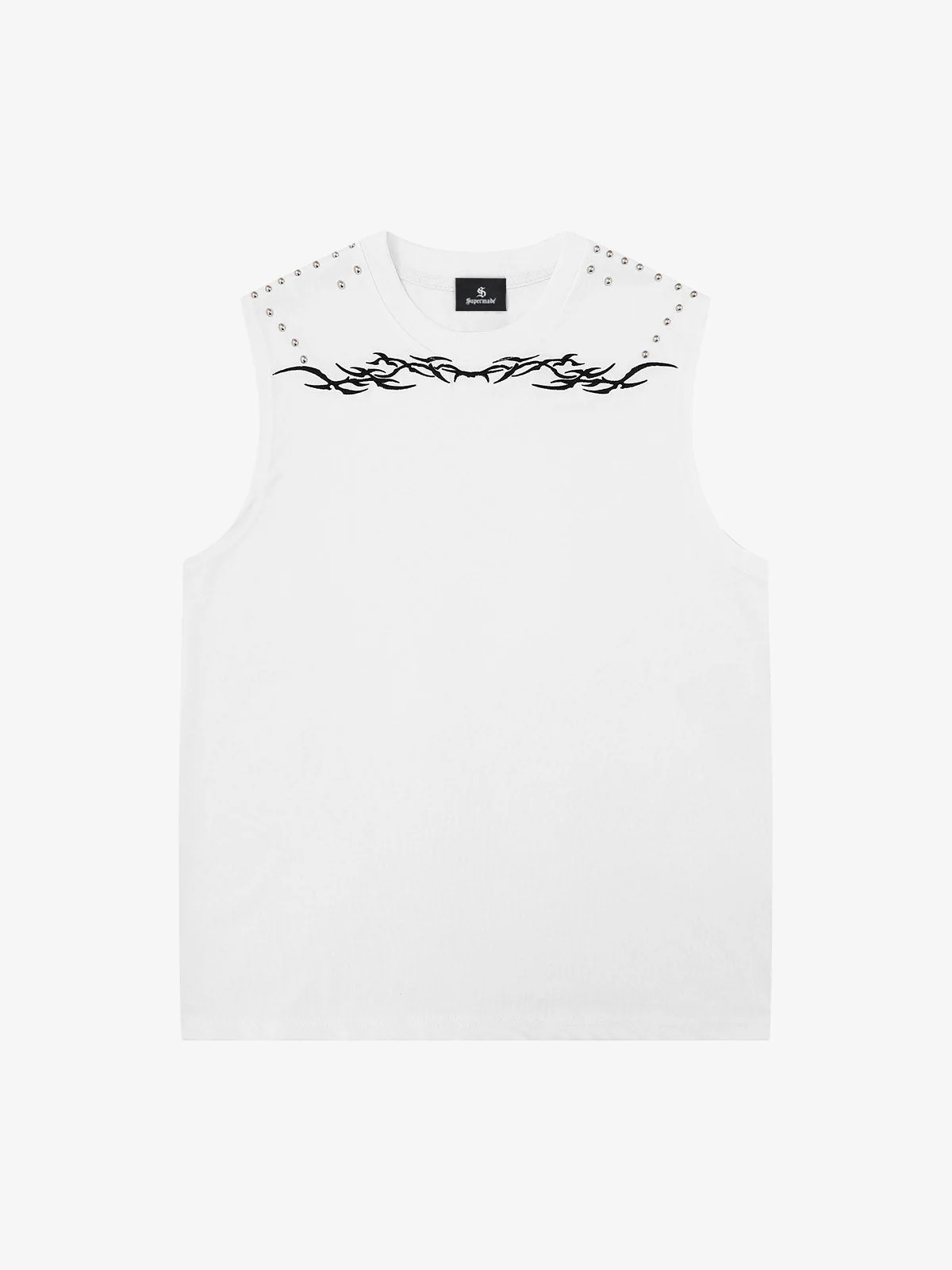 Studded Tribal Sleeveless T-Shirt - Image 2