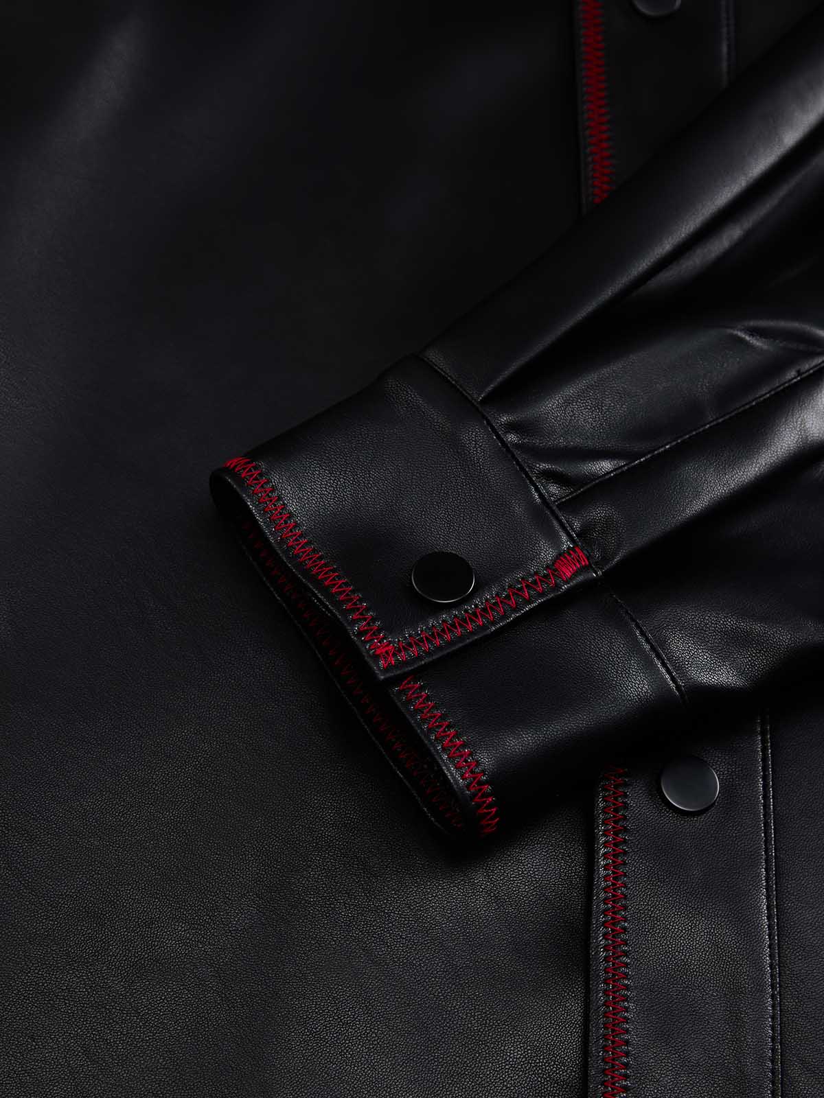 Original Embroidered Leather Shirt - Image 10