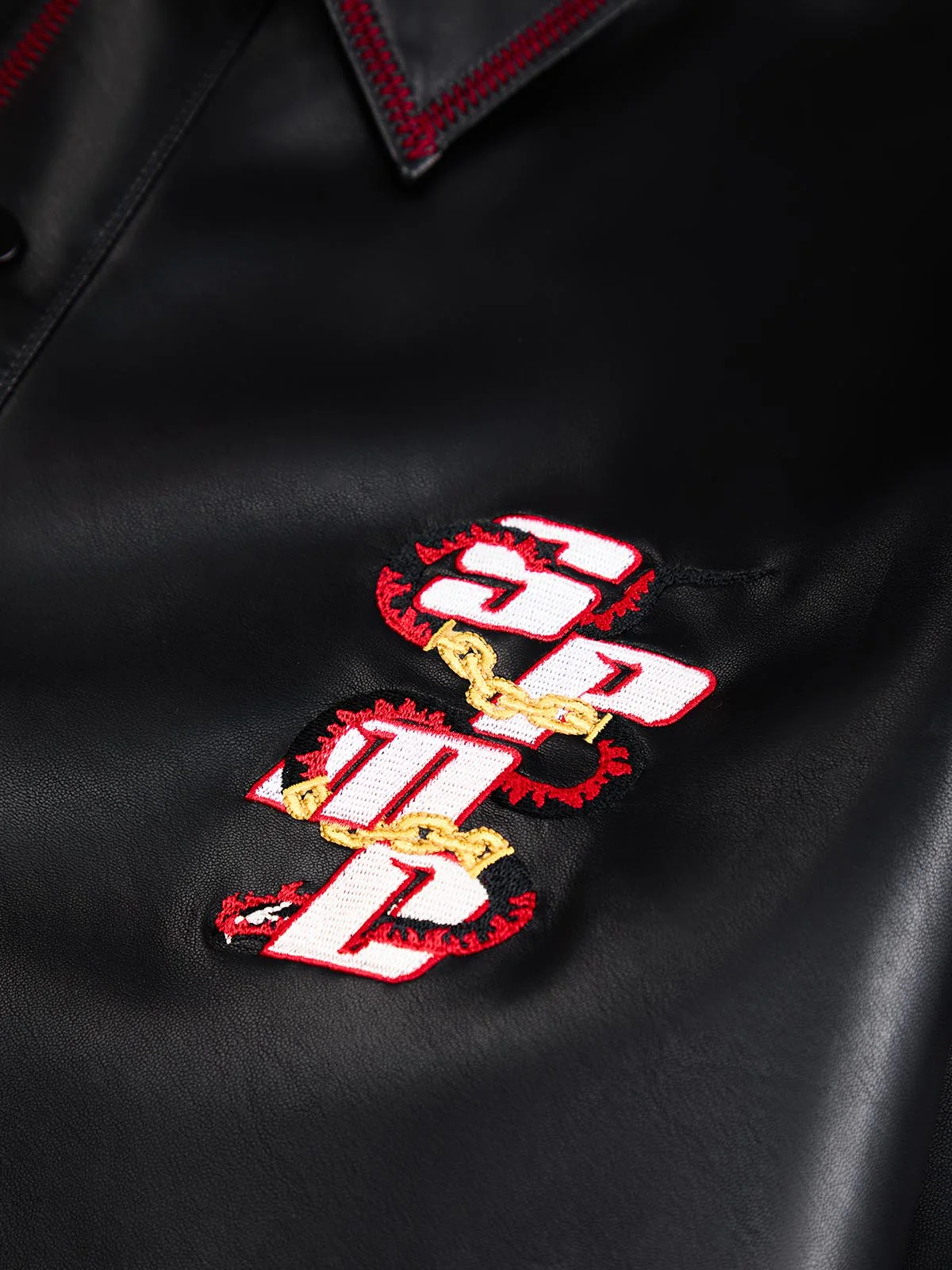 Original Embroidered Leather Shirt - Image 12