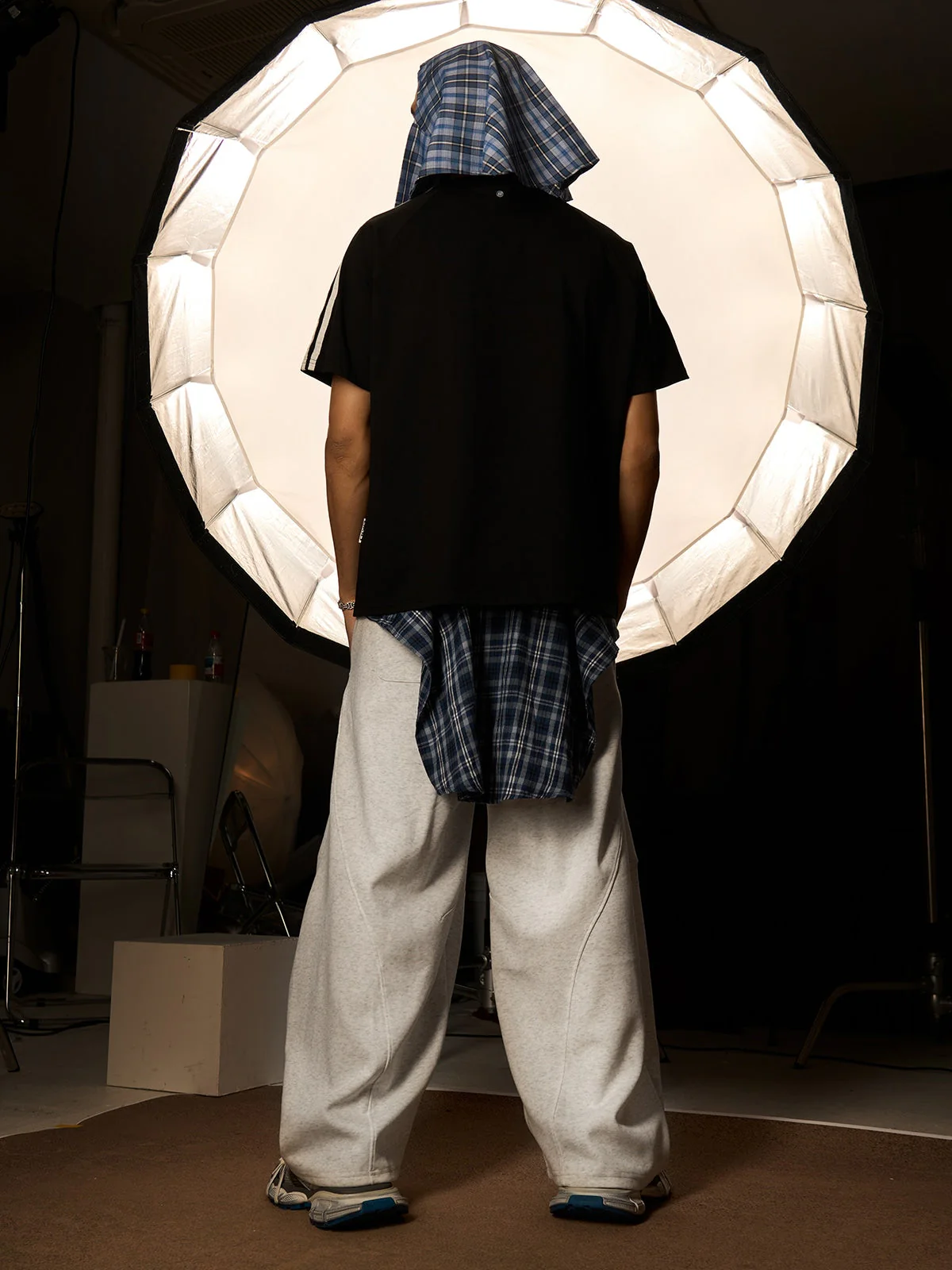 Plaid Belt Barrel Pants - Image 5