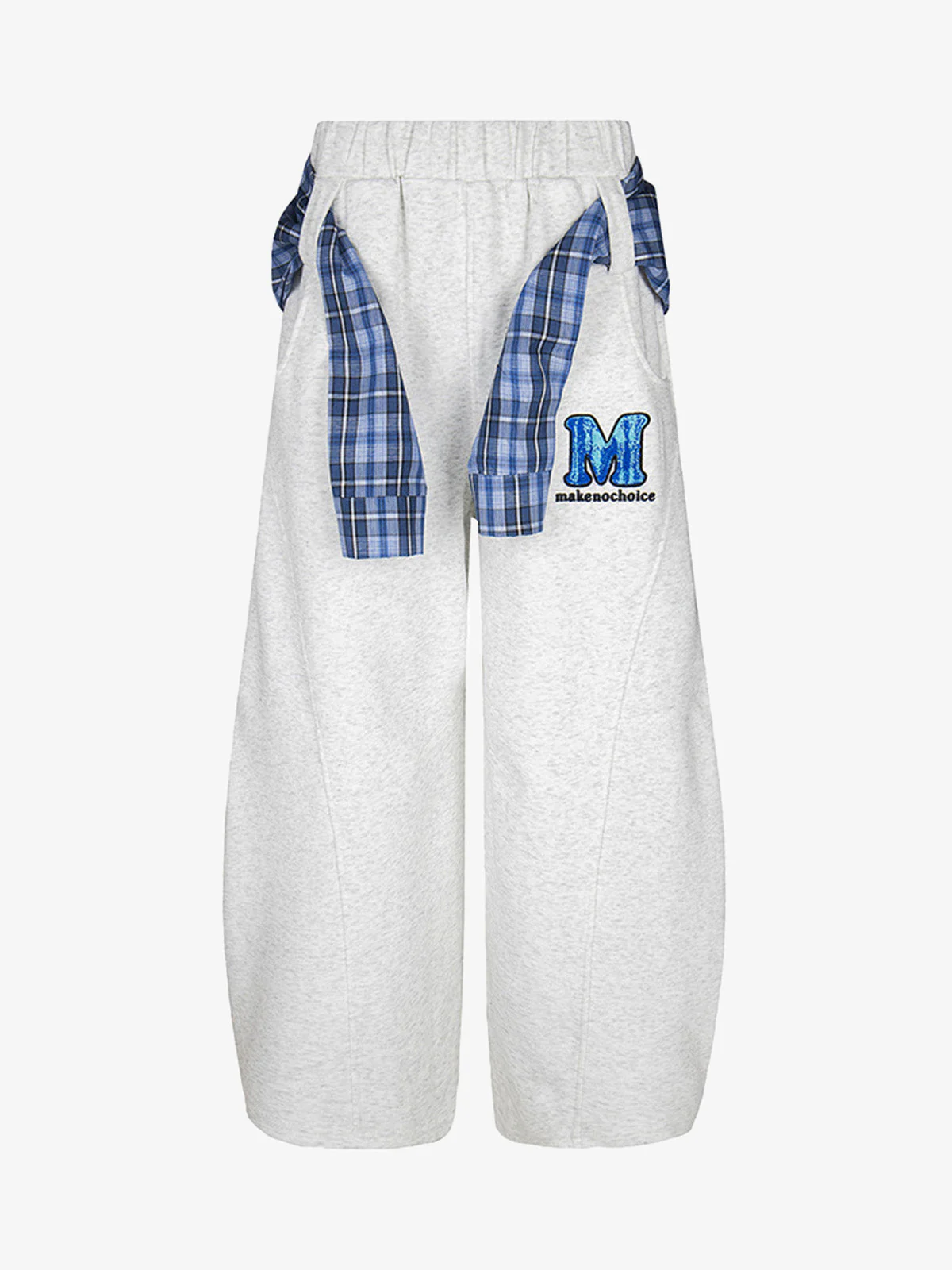 Plaid Belt Barrel Pants - Image 7