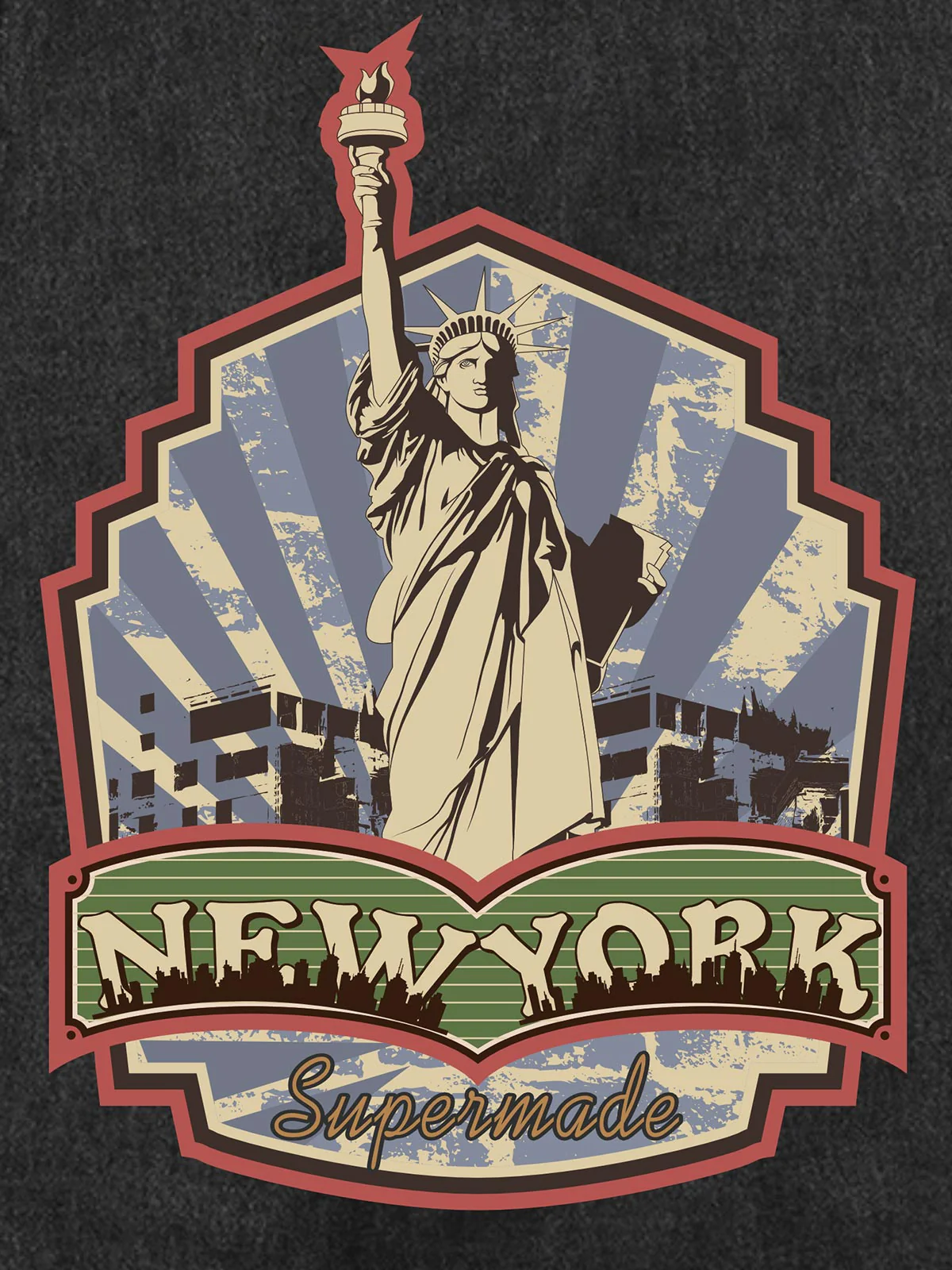 Original Street Statue Of Liberty Print Vest - 2531 - Image 5