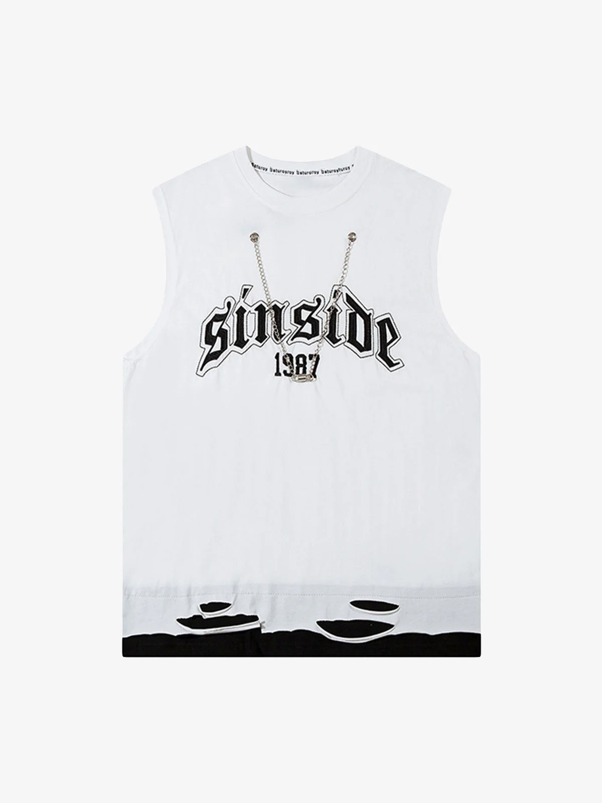 Graphic Letter Chain Vest - Image 3