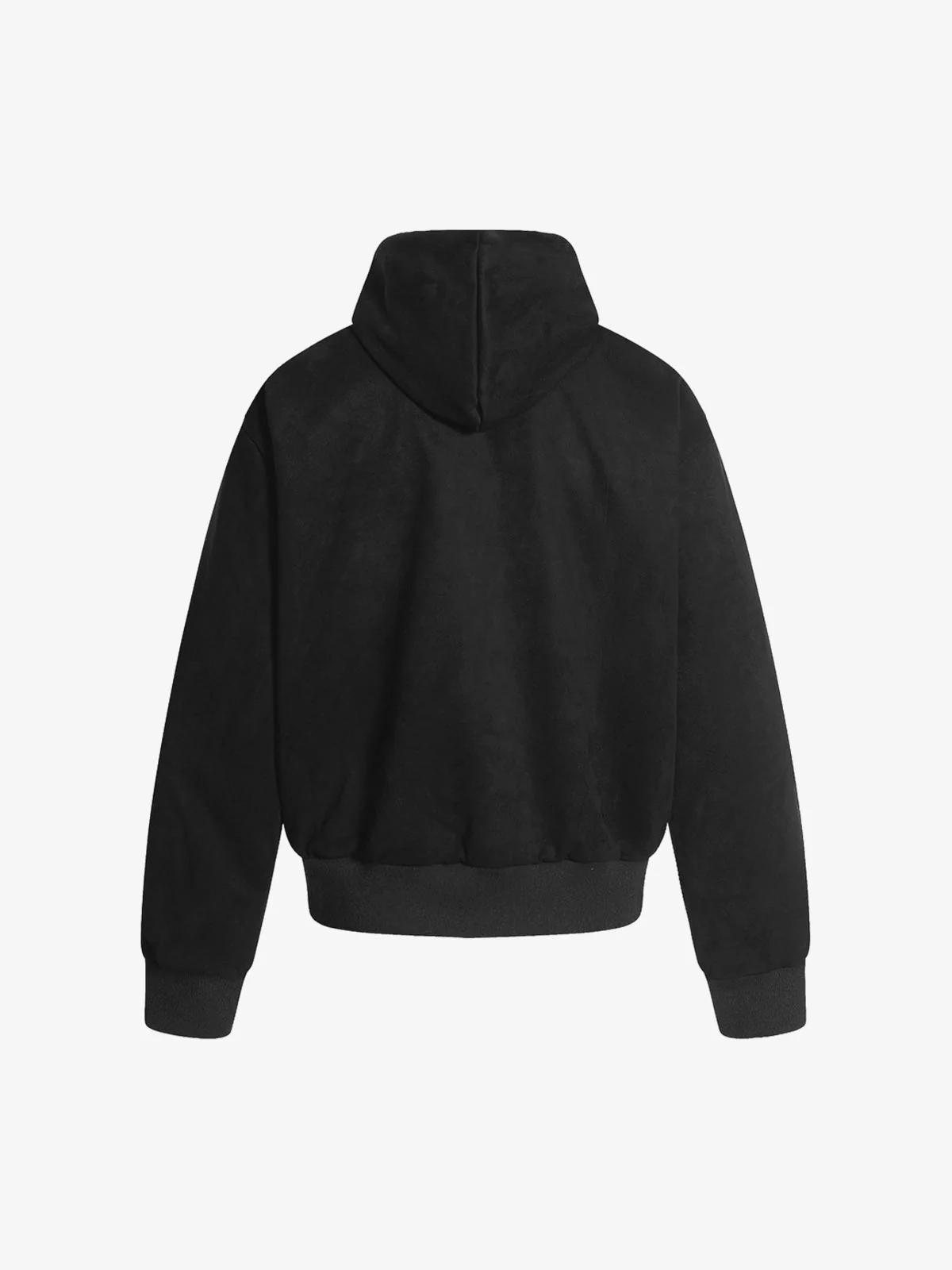 Suede Leopard-Trimmed Paneled Bomber Jacket - Image 2
