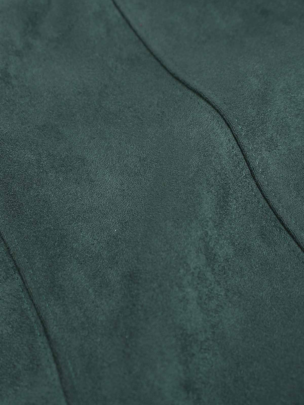 Suede Letter Embroidered Cropped Zip-Up Hoodie - Image 17