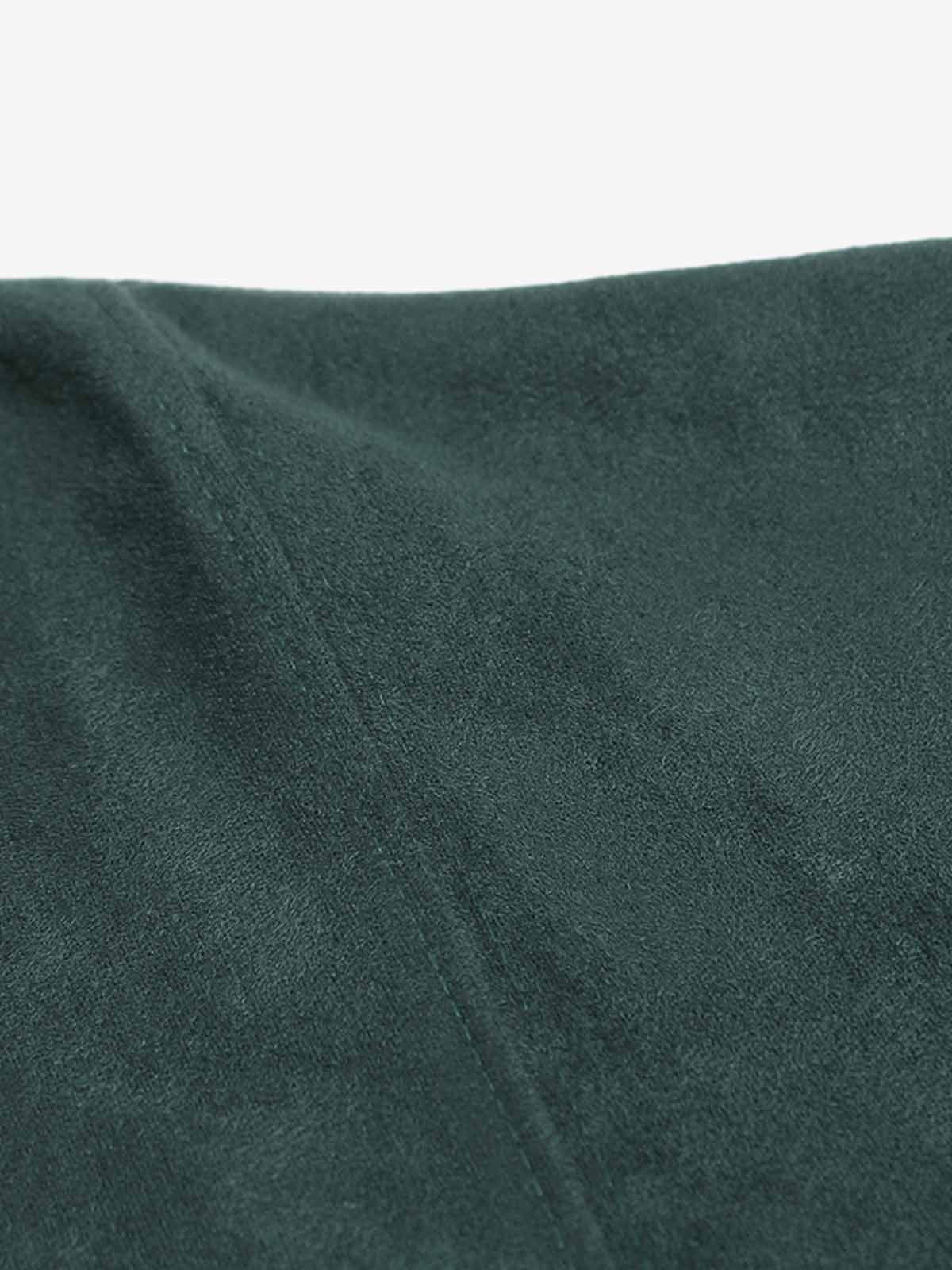 Suede Letter Embroidered Cropped Zip-Up Hoodie - Image 19
