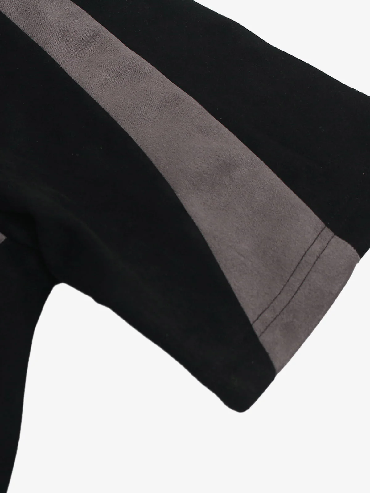 Suede Panel Embroidered Logo Short Sleeve T-Shirt - Image 11