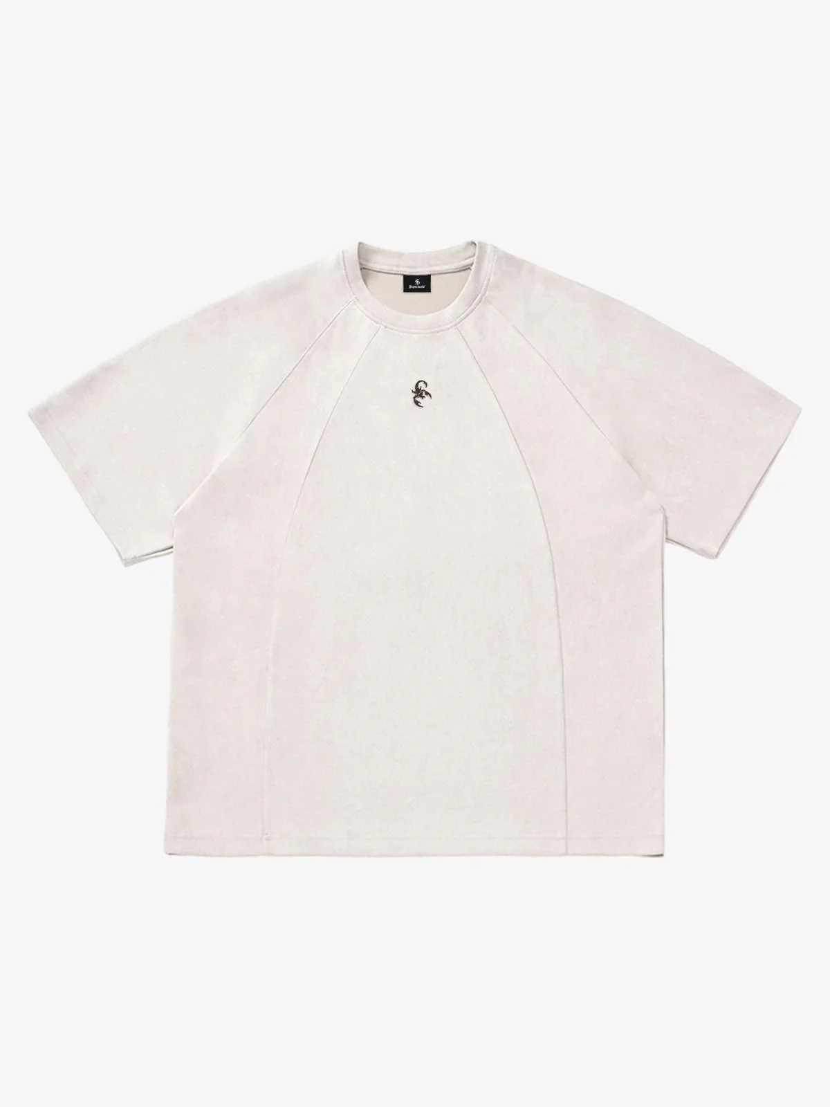 Suede Panel Raglan T-Shirt - Image 2