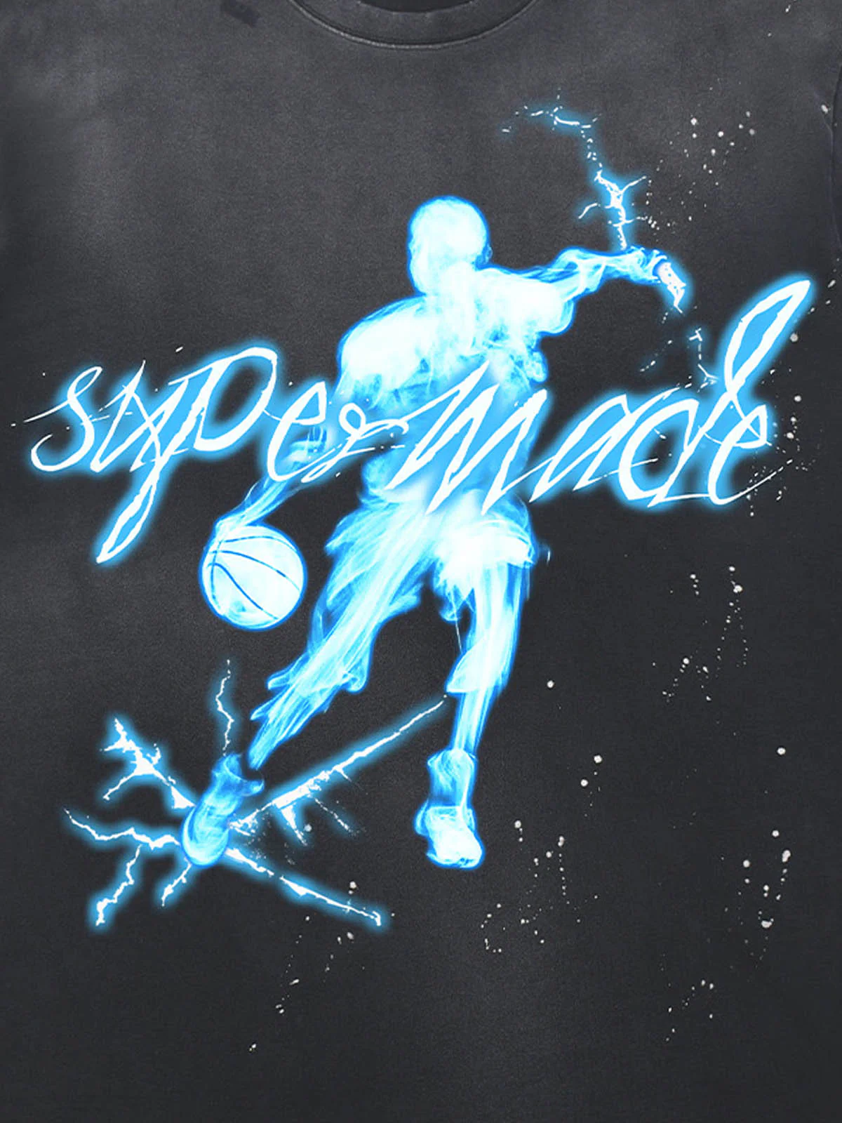 Supermade Energy Burst Basketball Electric Graphic T-Shirt - Image 6