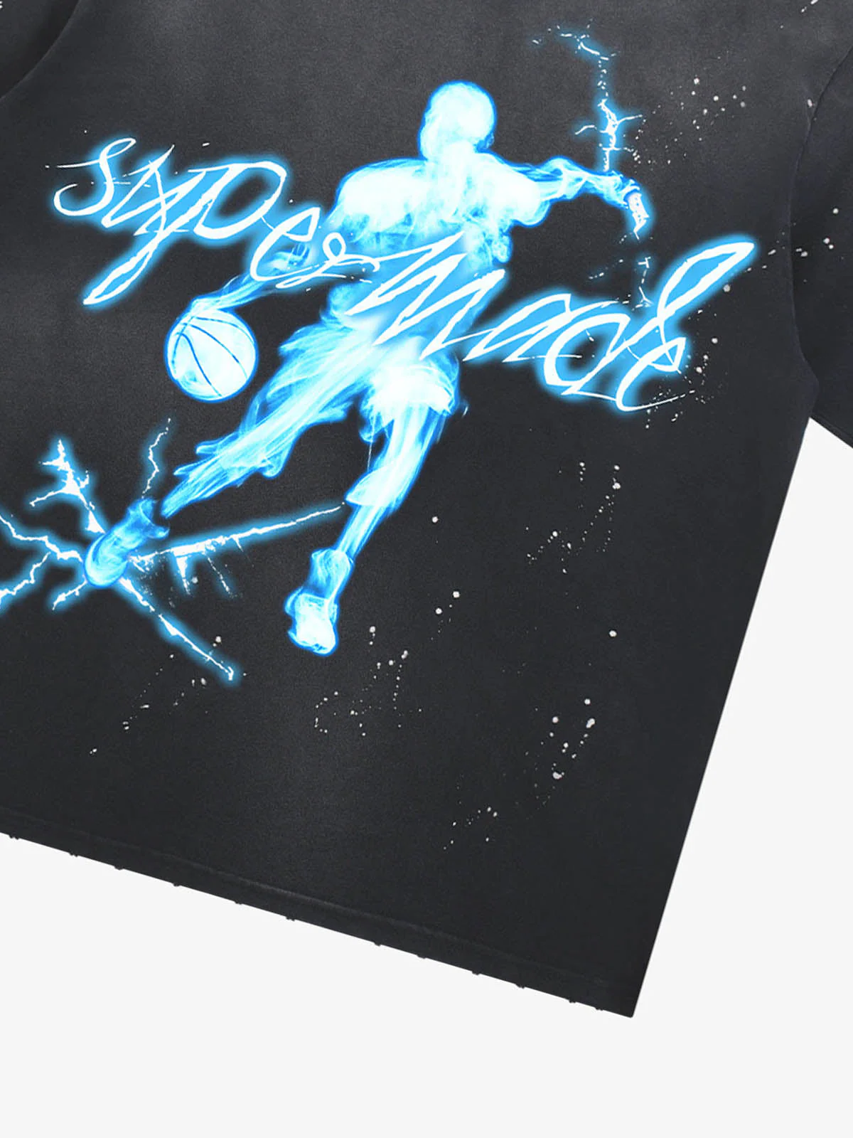 Supermade Energy Burst Basketball Electric Graphic T-Shirt - Image 8
