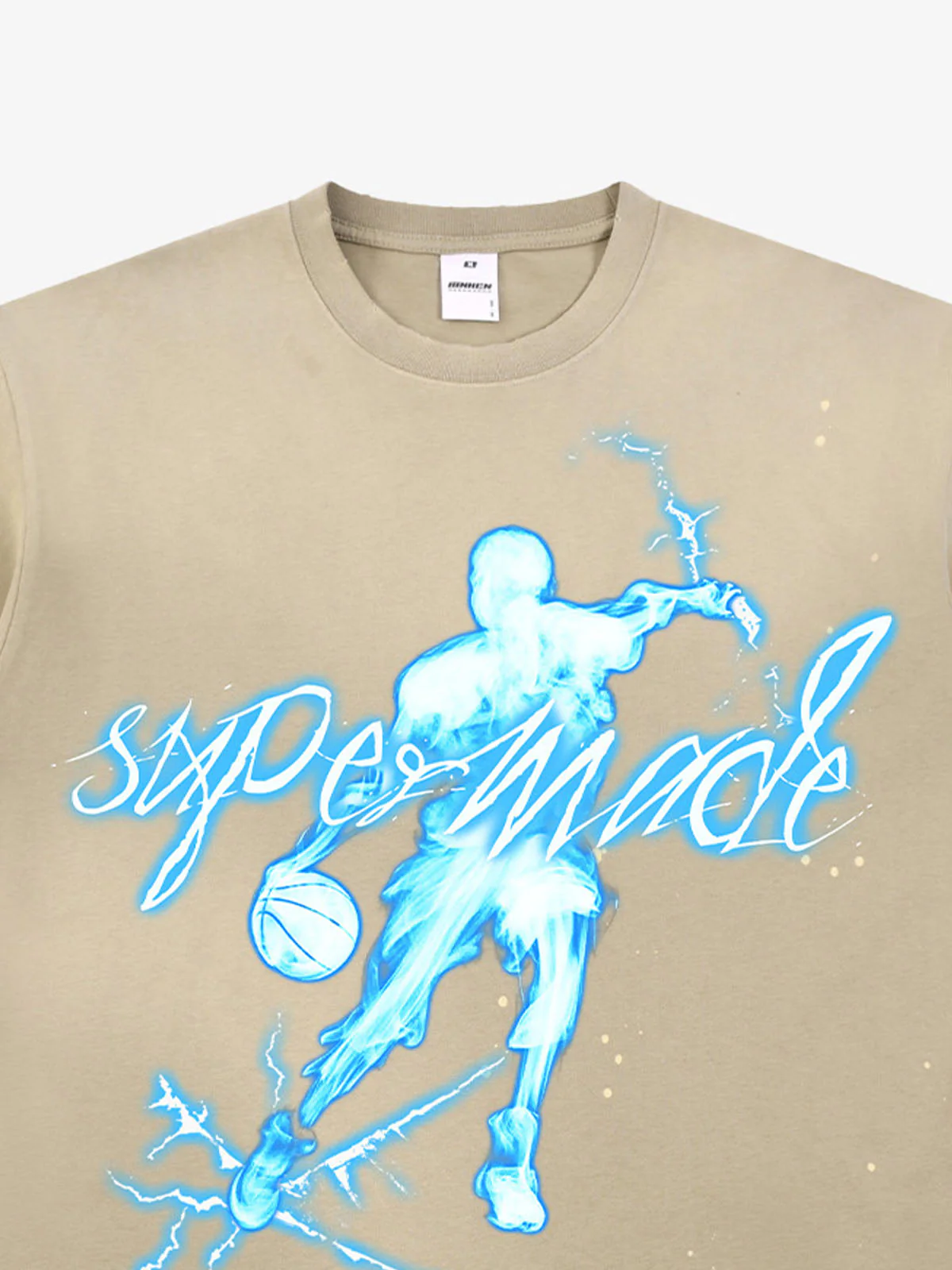 Supermade Energy Burst Basketball Electric Graphic T-Shirt - Image 9
