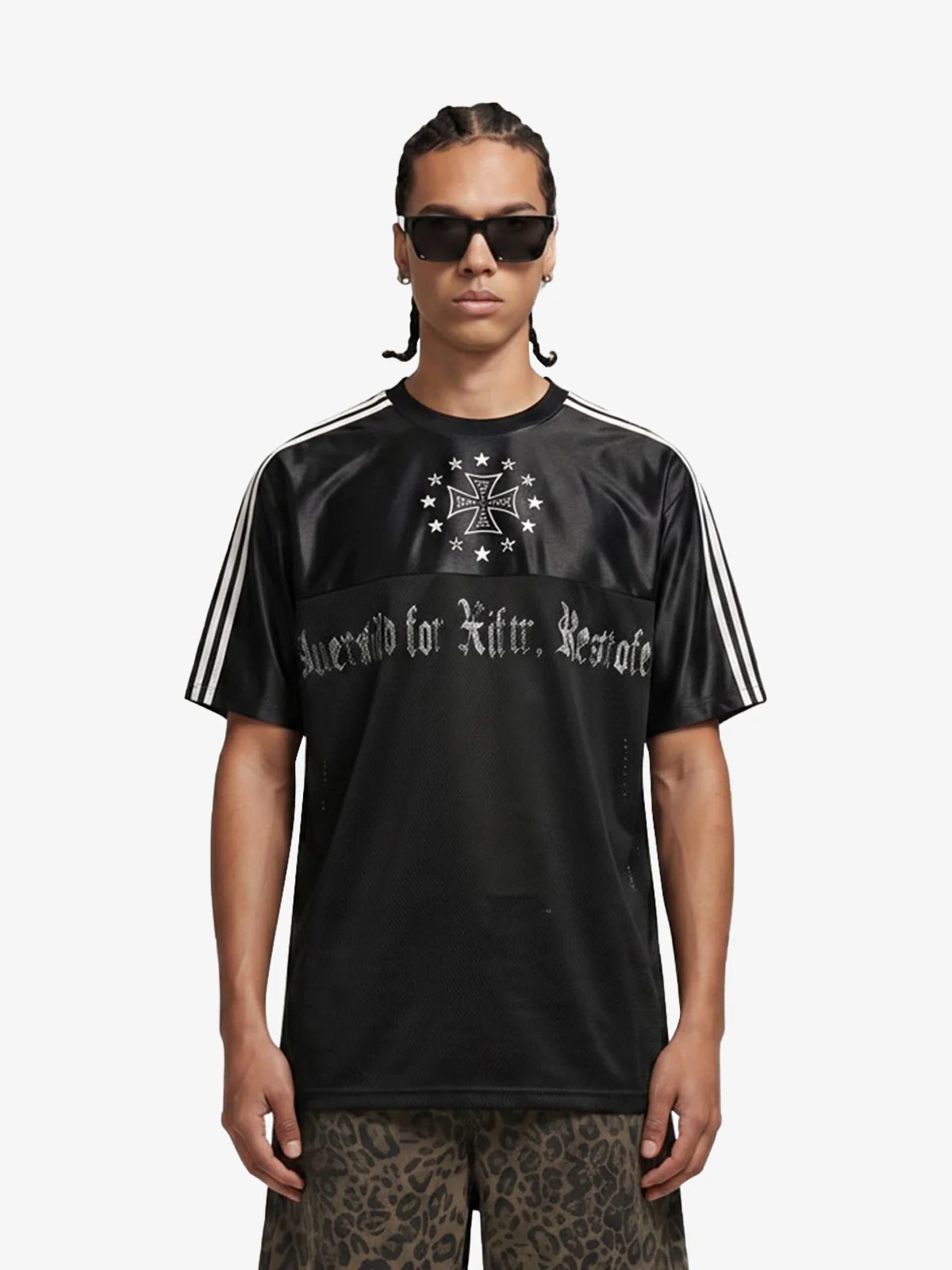 Supermade Gothic Chrome Mixed-Media Retro Jersey