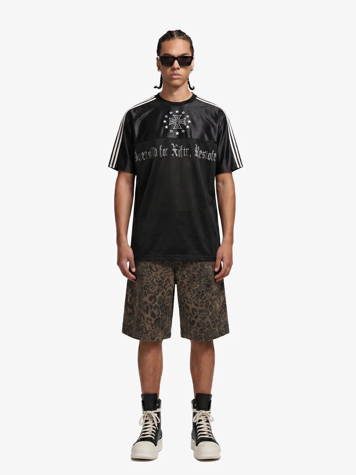 Supermade Gothic Chrome Mixed-Media Retro Jersey - Image 3