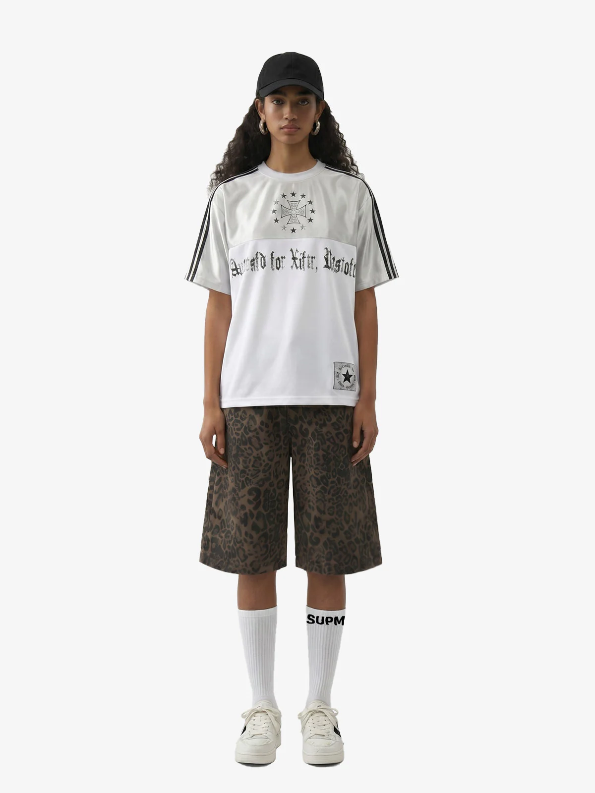 Supermade Gothic Chrome Mixed-Media Retro Jersey - Image 5