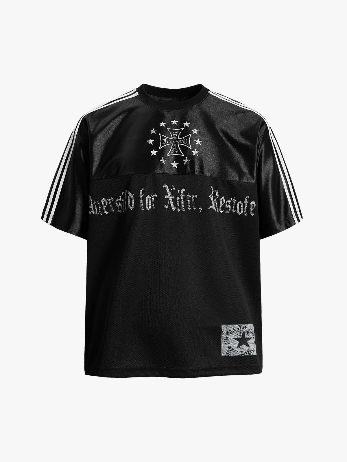 Supermade Gothic Chrome Mixed-Media Retro Jersey - Image 8