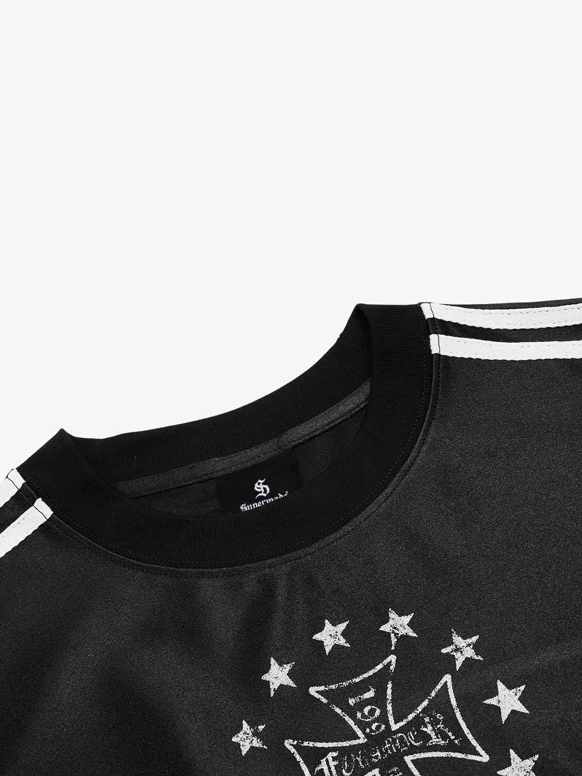 Supermade Gothic Chrome Mixed-Media Retro Jersey - Image 9