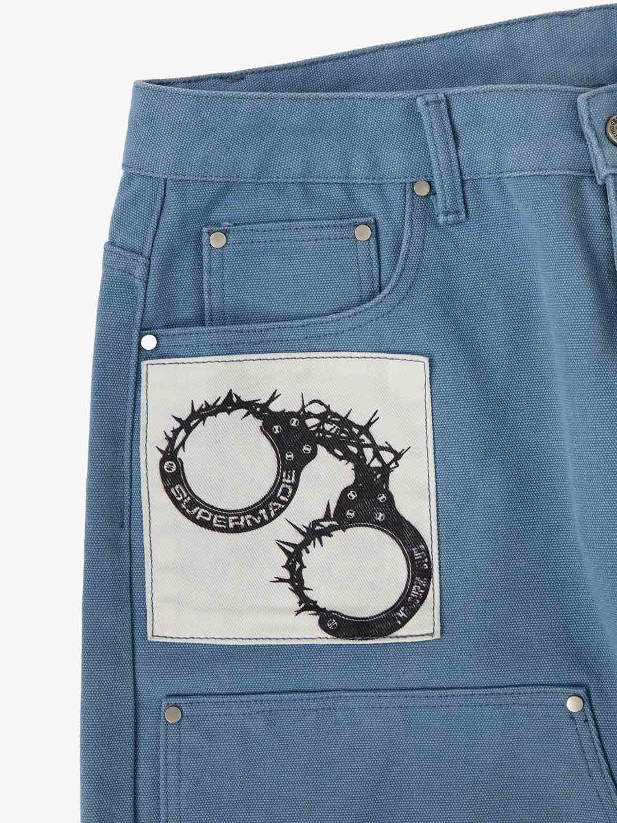 Supermade Multi-Element Appliqué Patchwork Denim Suit - 2593 - Image 30