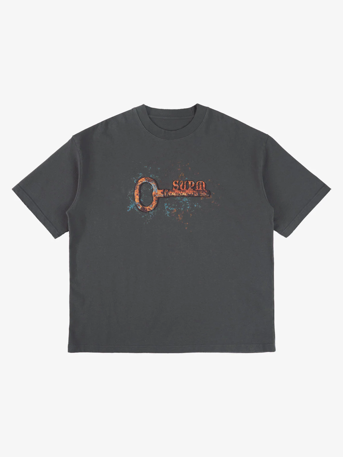Supermade Rusty Metal Key Print T-Shirt